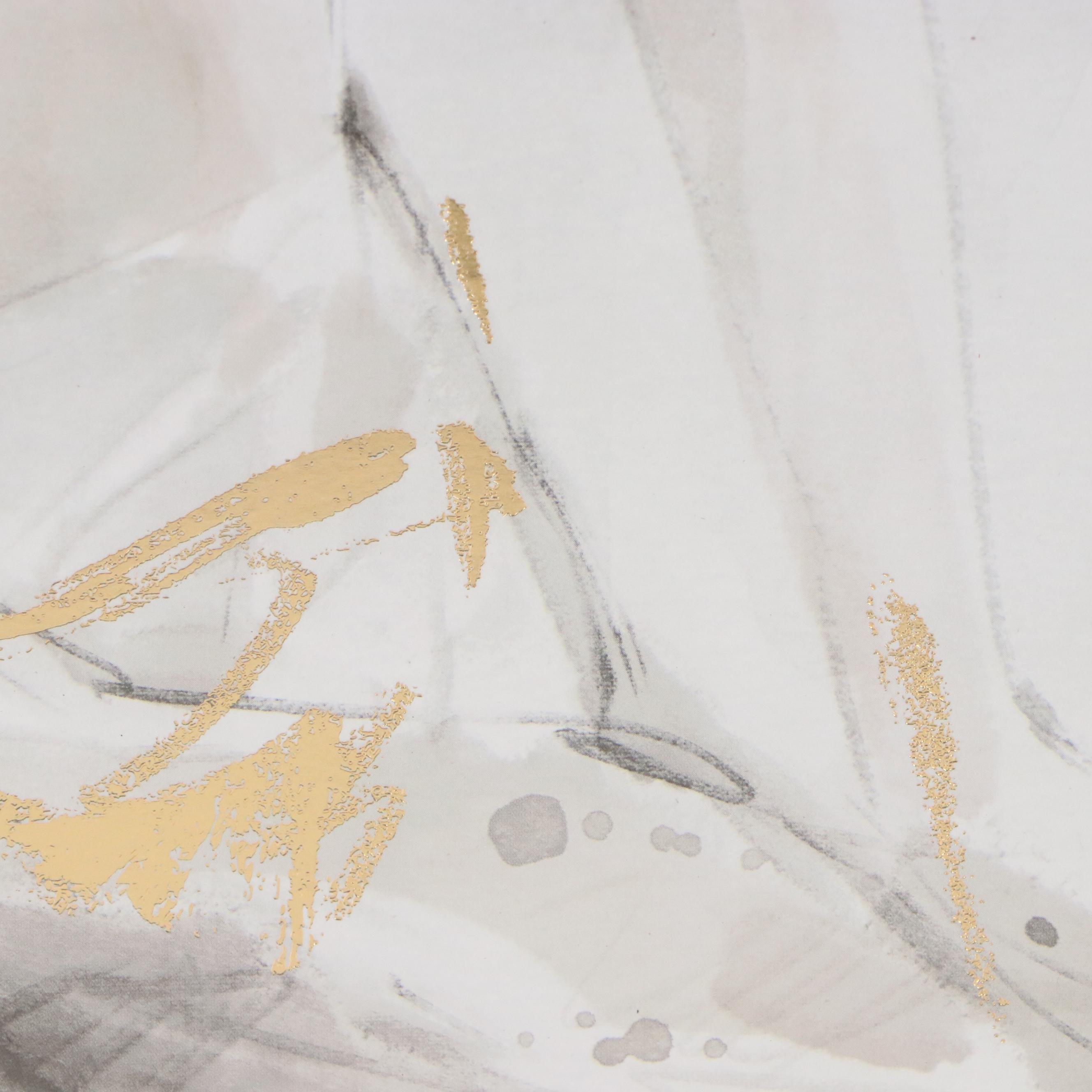 Providence for AtHome Gilt Offset Lithograph of Seated Nude Woman, 21st C.