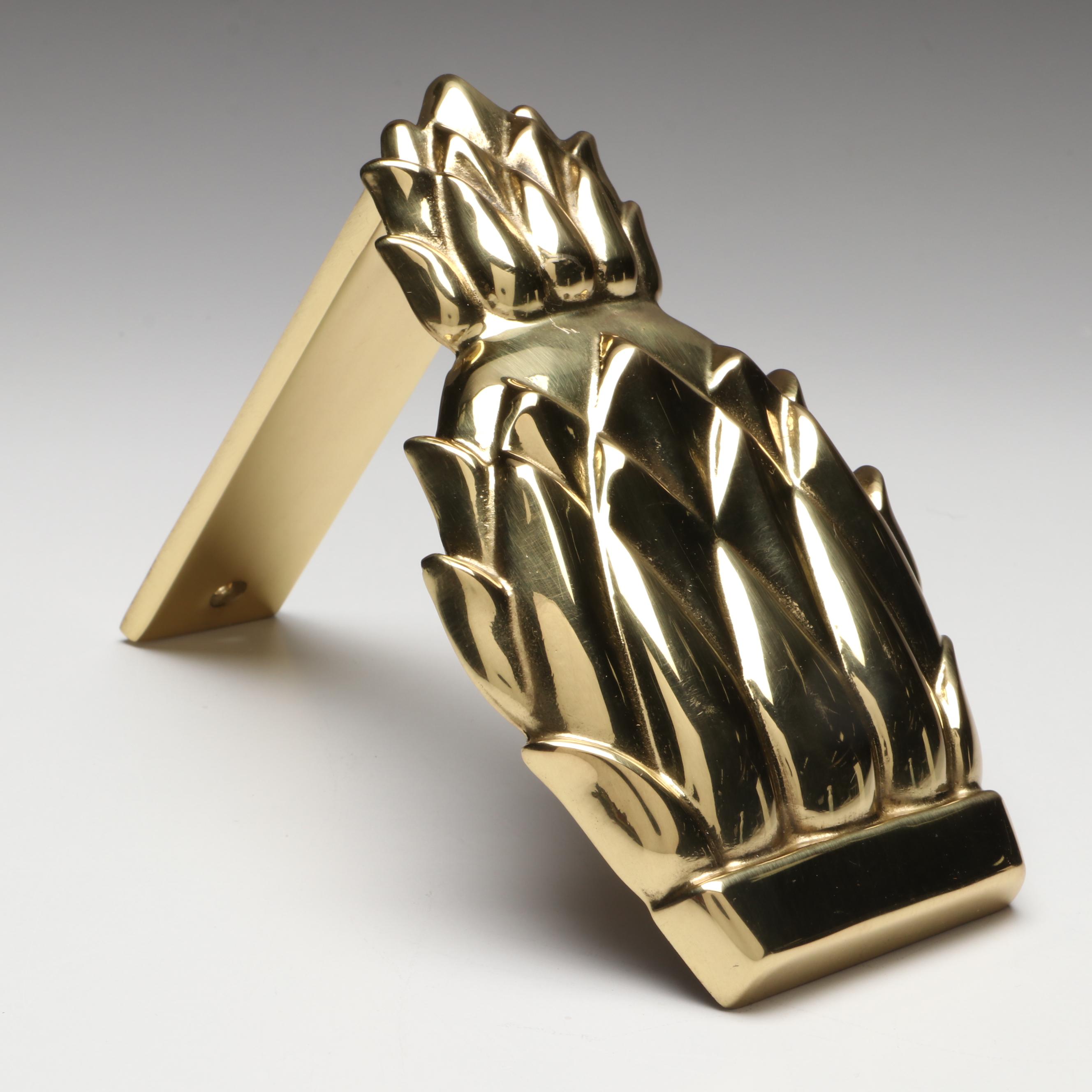 Vintage G&D Solid Brass Pineapple Door Knocker