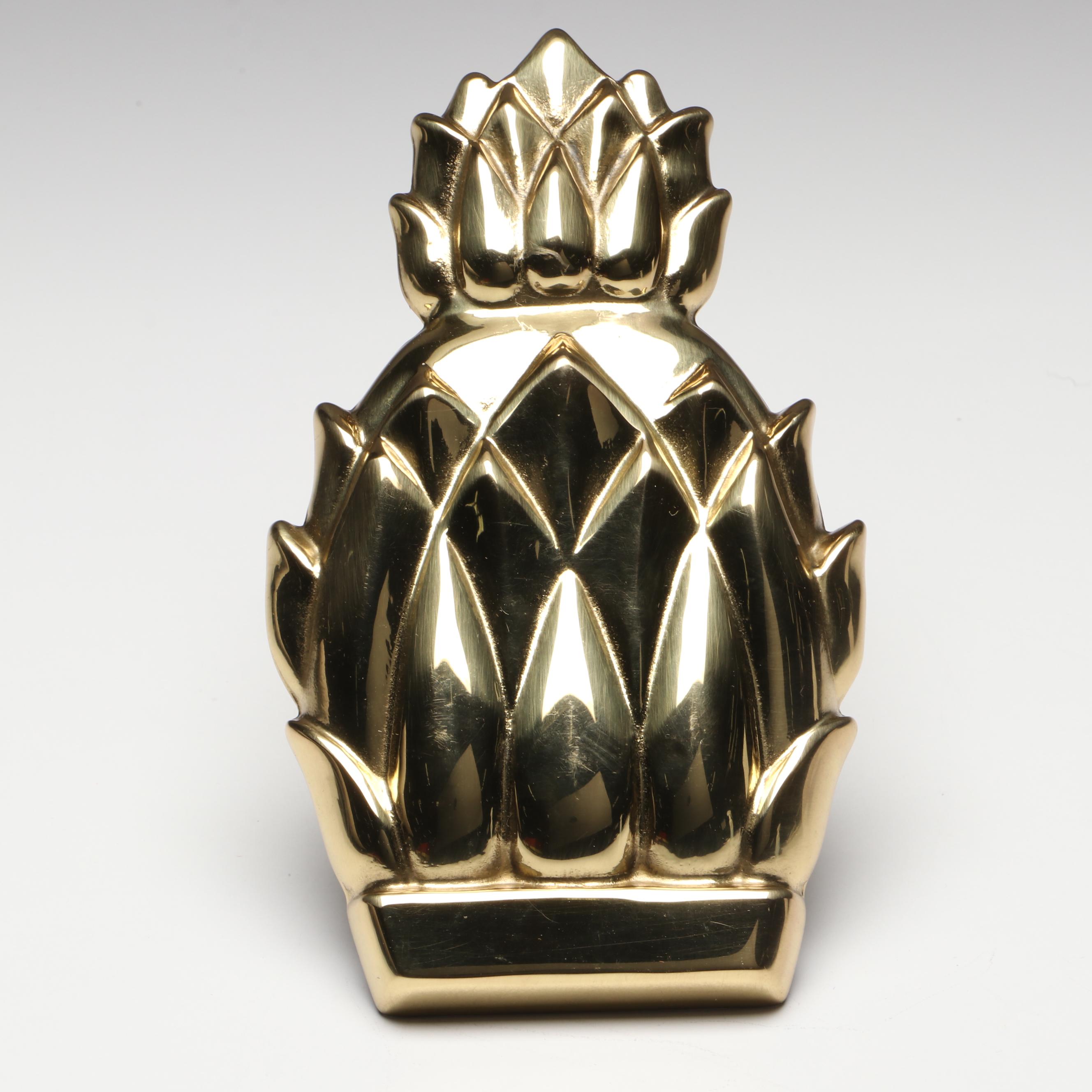 Vintage G&D Solid Brass Pineapple Door Knocker