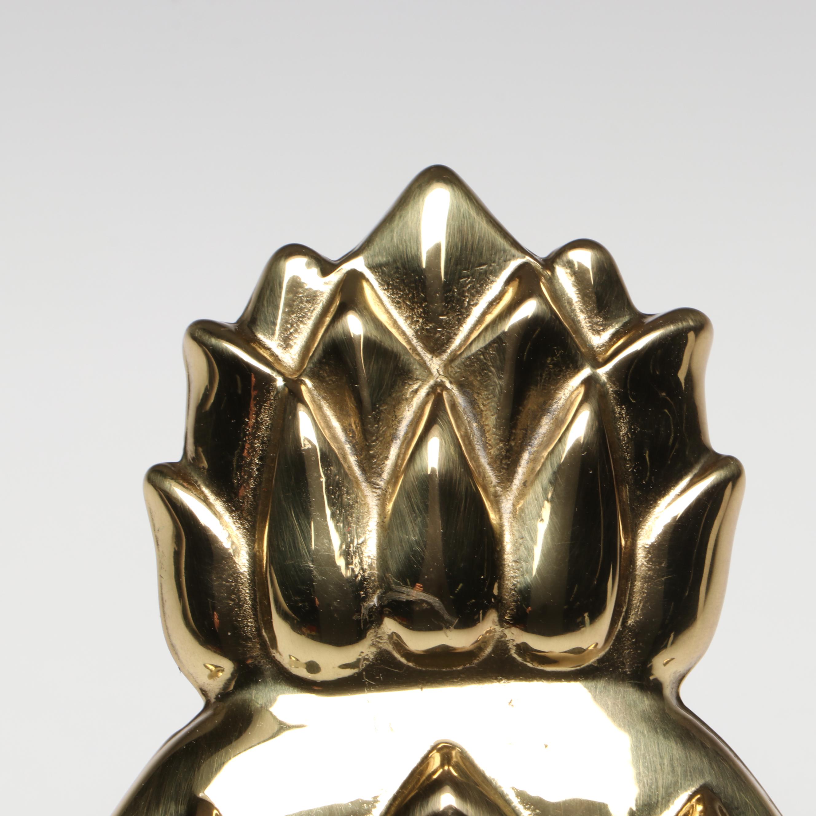 Vintage G&D Solid Brass Pineapple Door Knocker