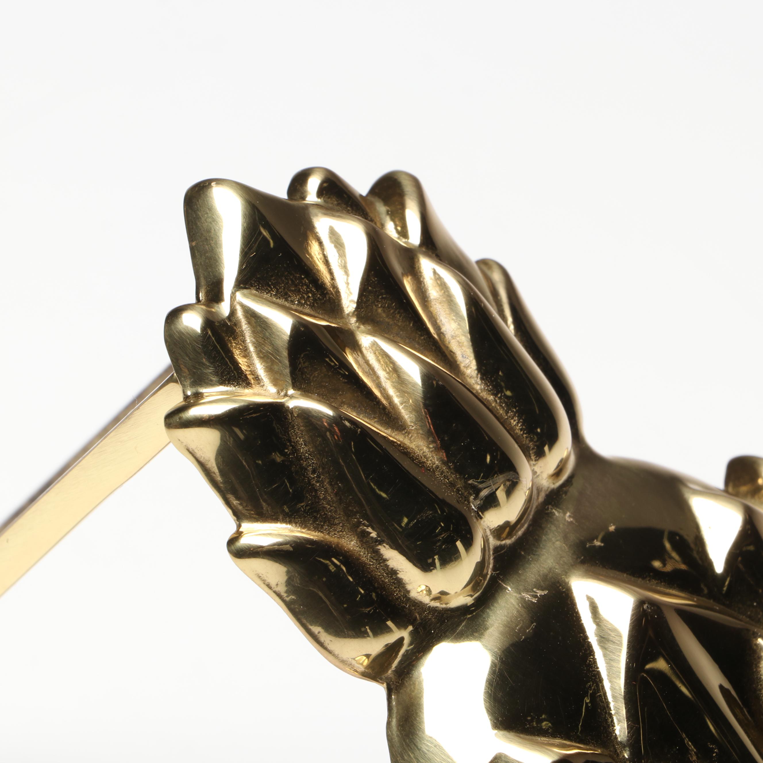 Vintage G&D Solid Brass Pineapple Door Knocker