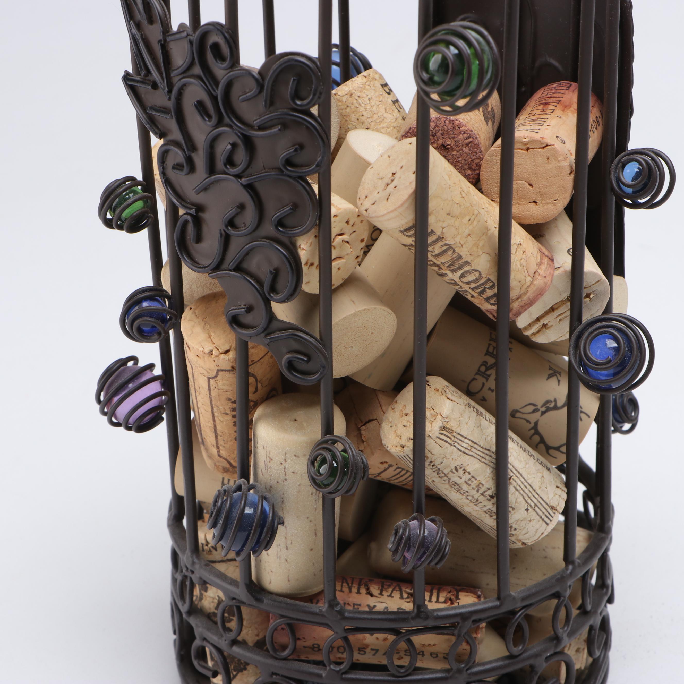 Wooden "Shut The Box" Game with Wine Bottle Holder and Decor