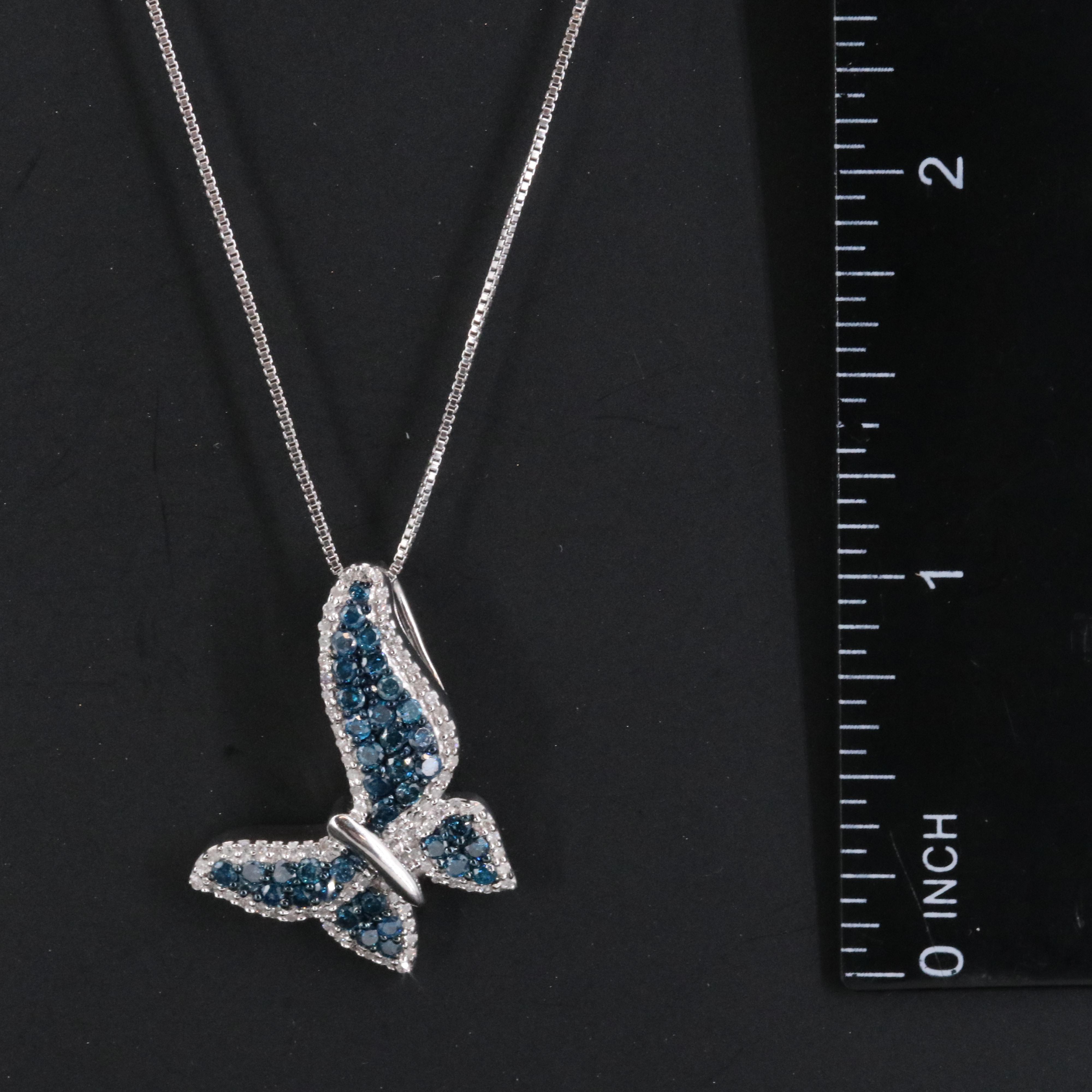Sterling Diamond Butterfly and Cross Necklaces