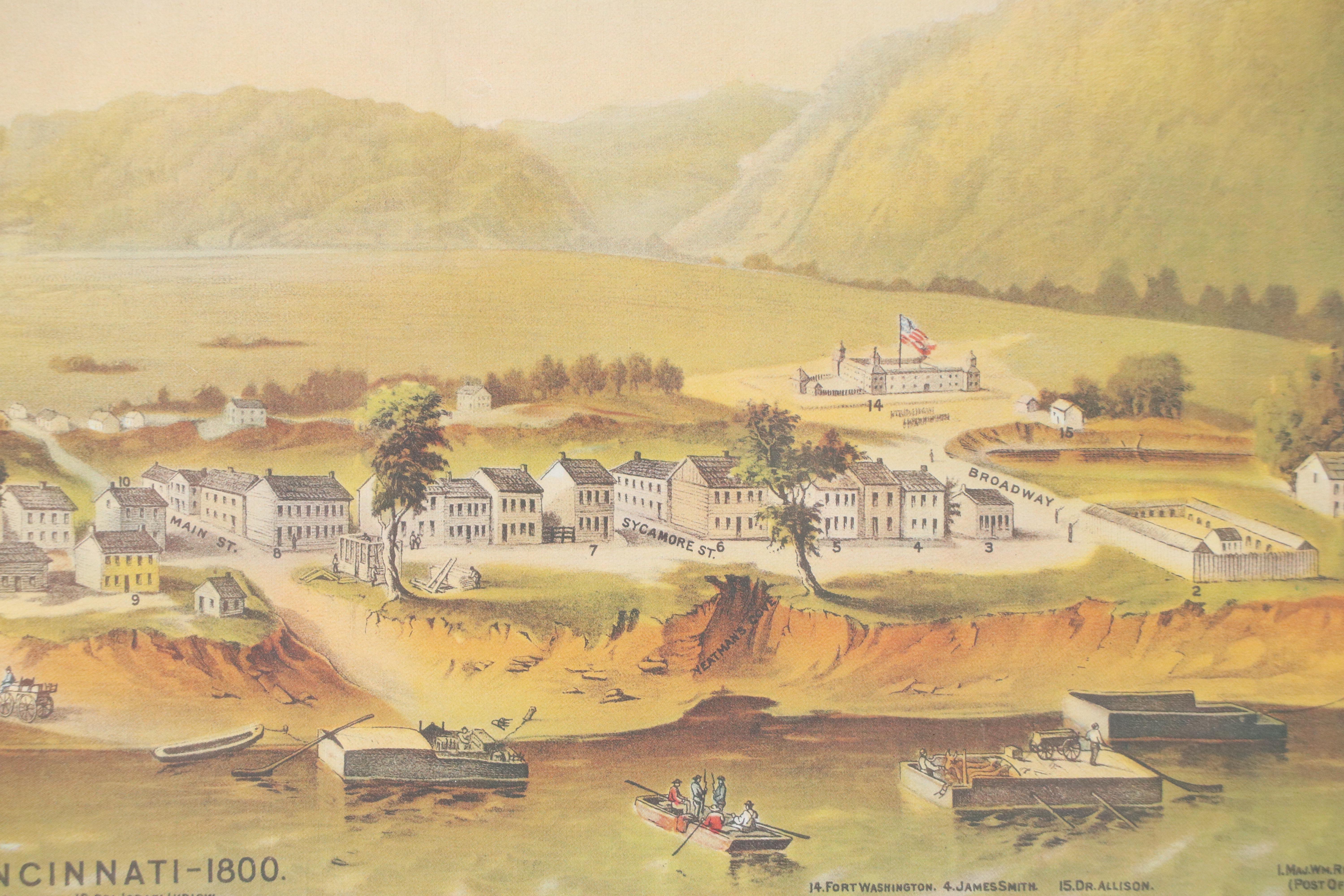 Early Cincinnati-Themed Offset Lithograph Reproductions, Late 20th Century