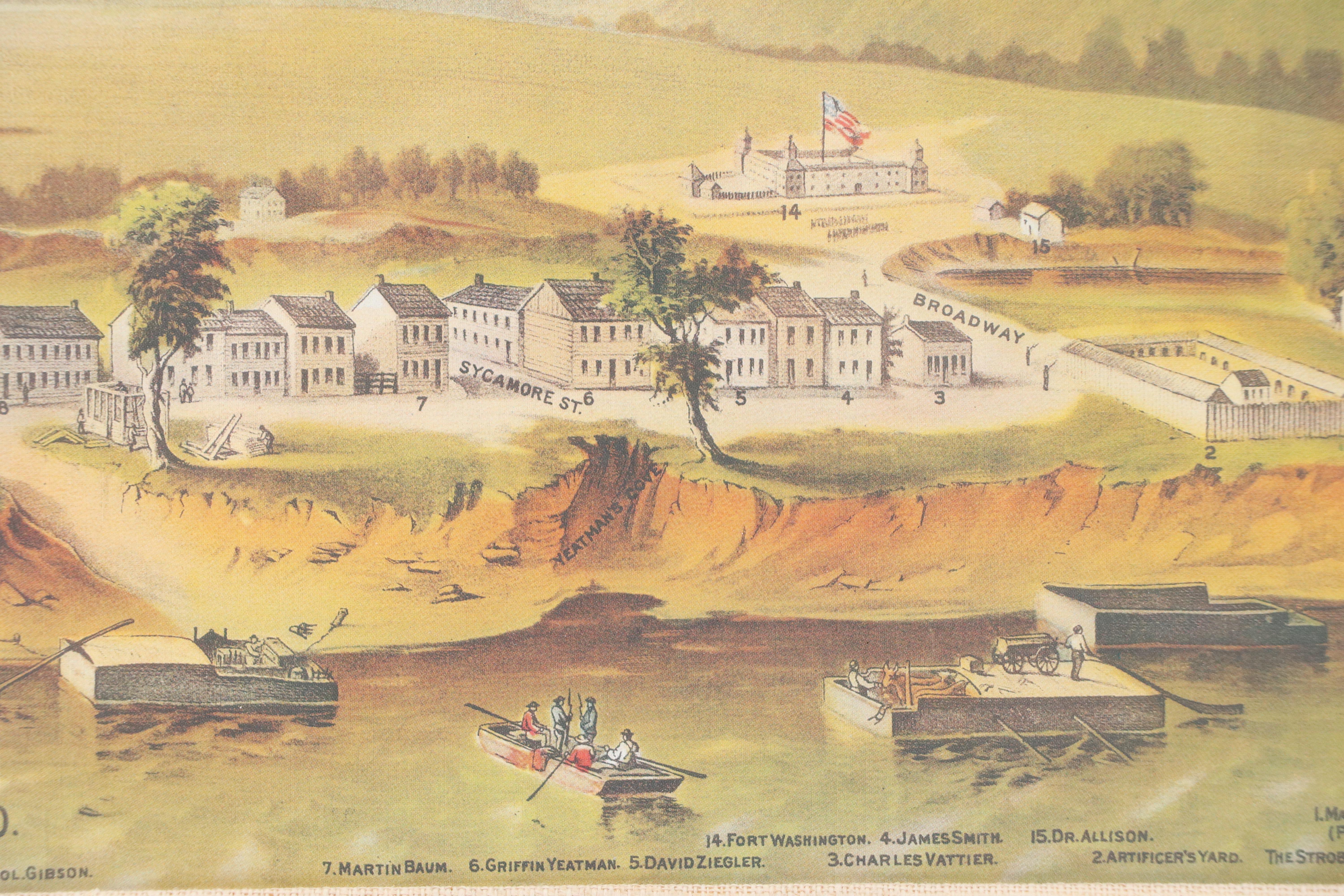 Early Cincinnati-Themed Offset Lithograph Reproductions, Late 20th Century