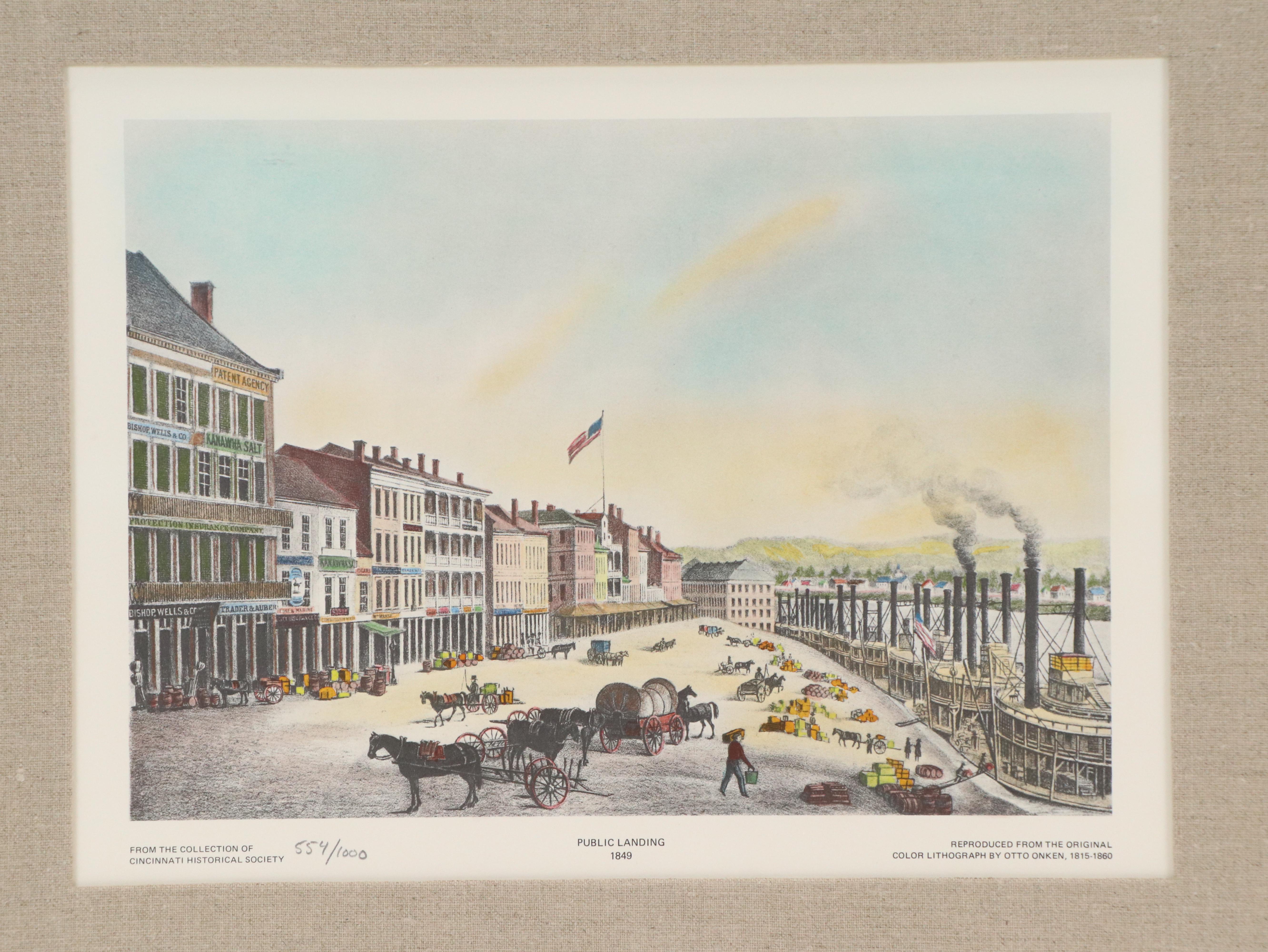 Early Cincinnati-Themed Offset Lithograph Reproductions, Late 20th Century
