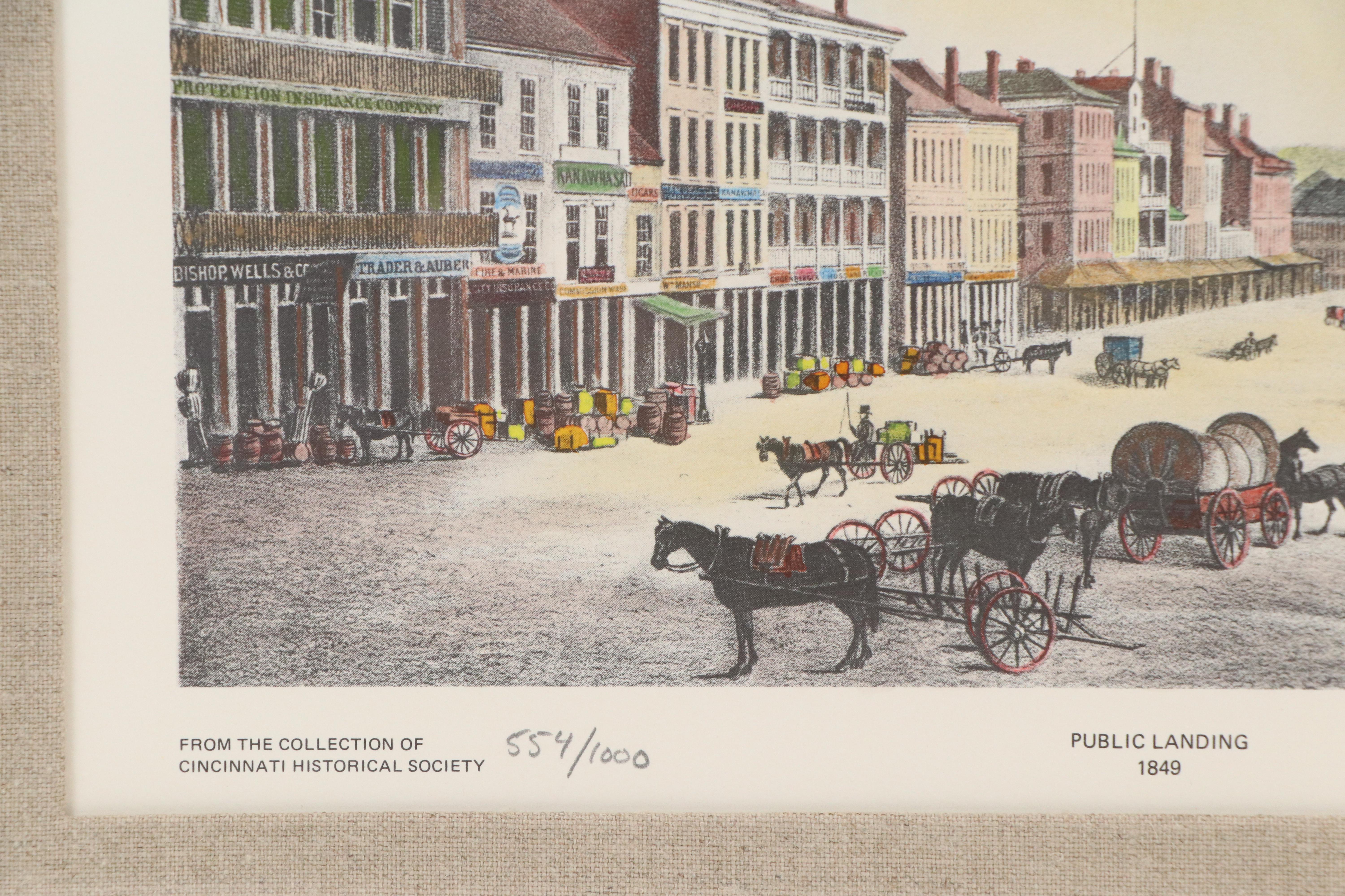 Early Cincinnati-Themed Offset Lithograph Reproductions, Late 20th Century