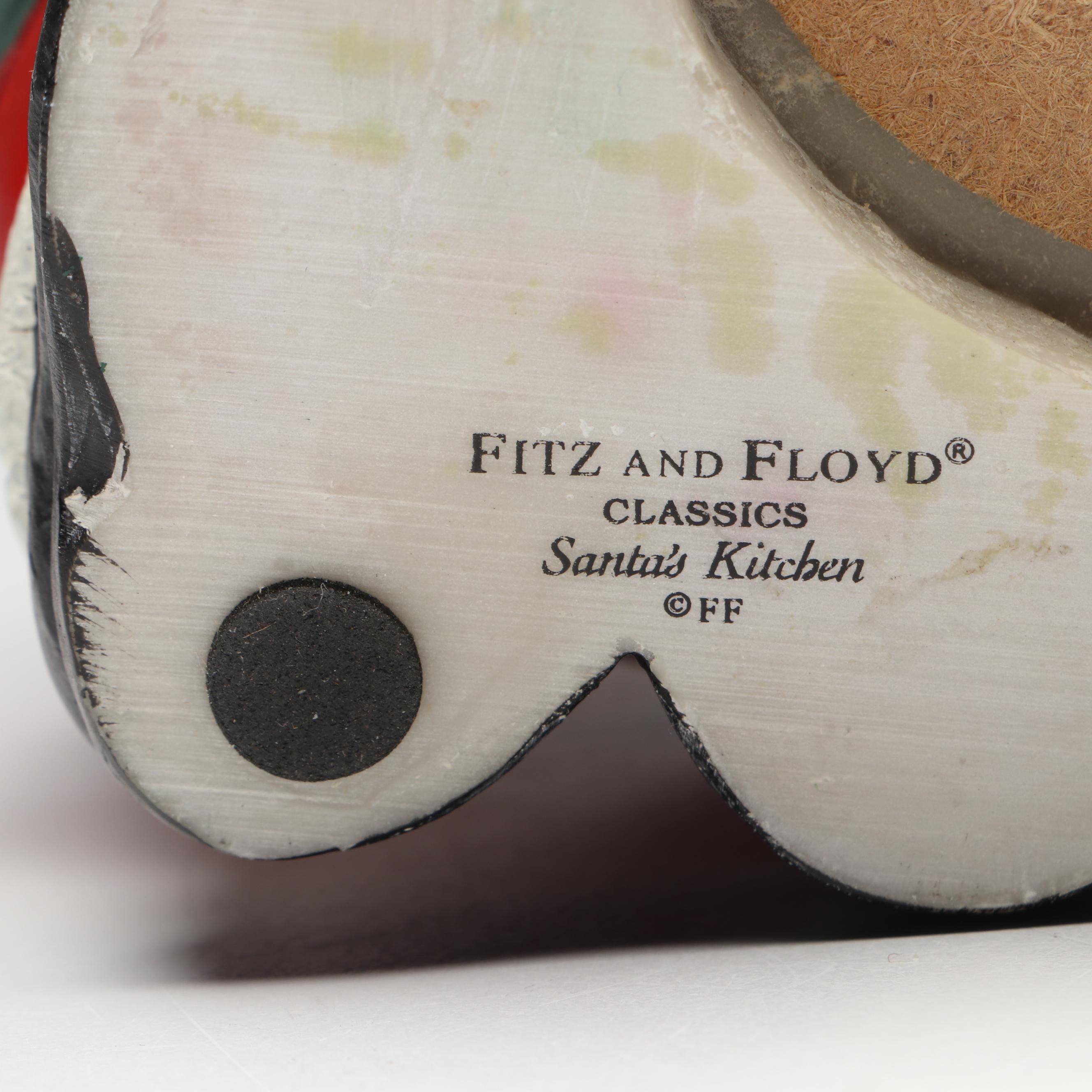 Fitz & Floyd Classics Santa's Kitchen Jolly Old Saint Nicholas Music Box