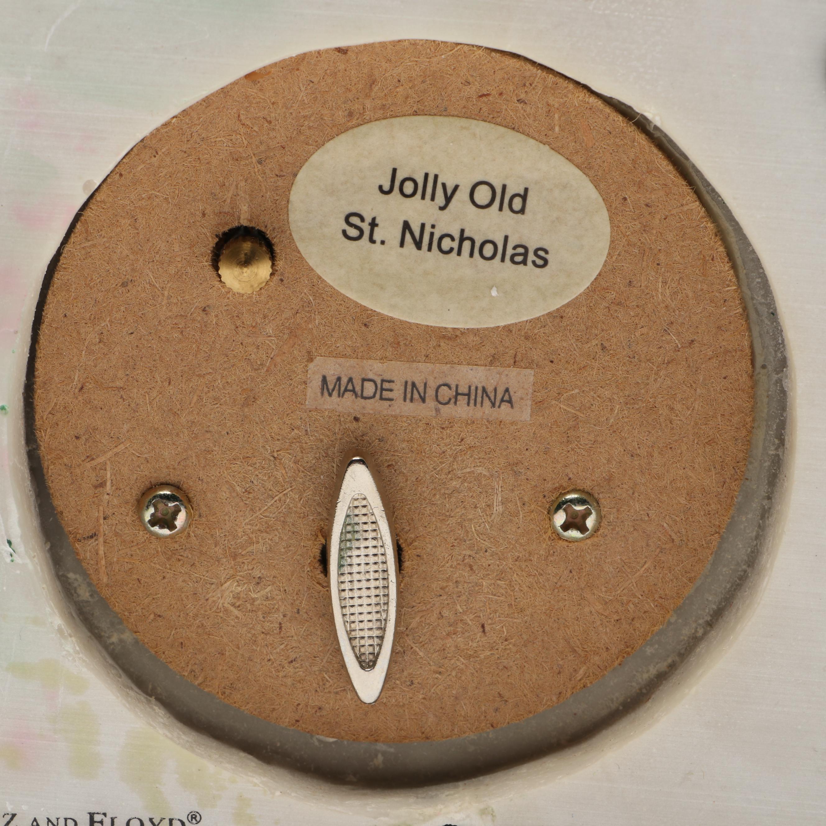 Fitz & Floyd Classics Santa's Kitchen Jolly Old Saint Nicholas Music Box