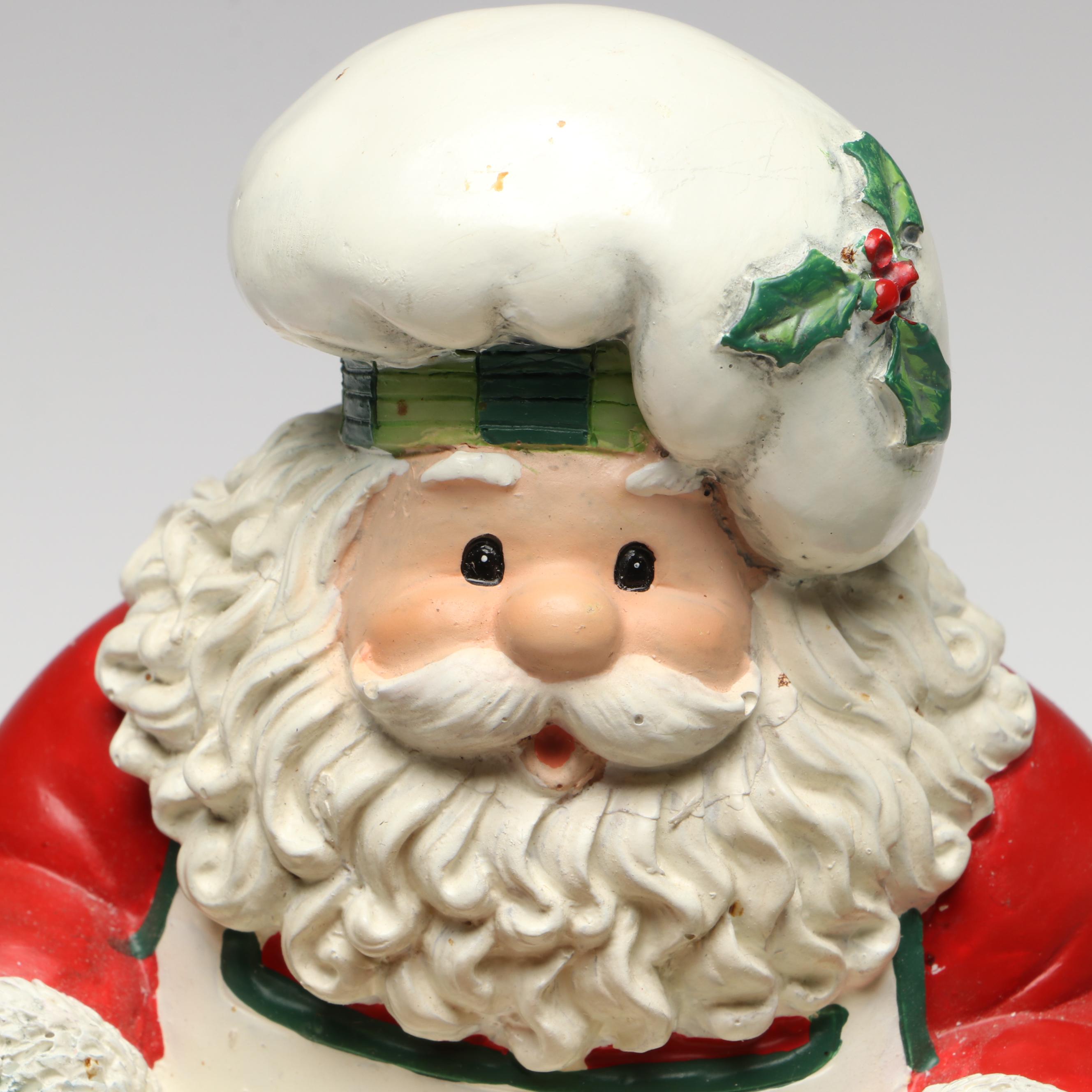 Fitz & Floyd Classics Santa's Kitchen Jolly Old Saint Nicholas Music Box