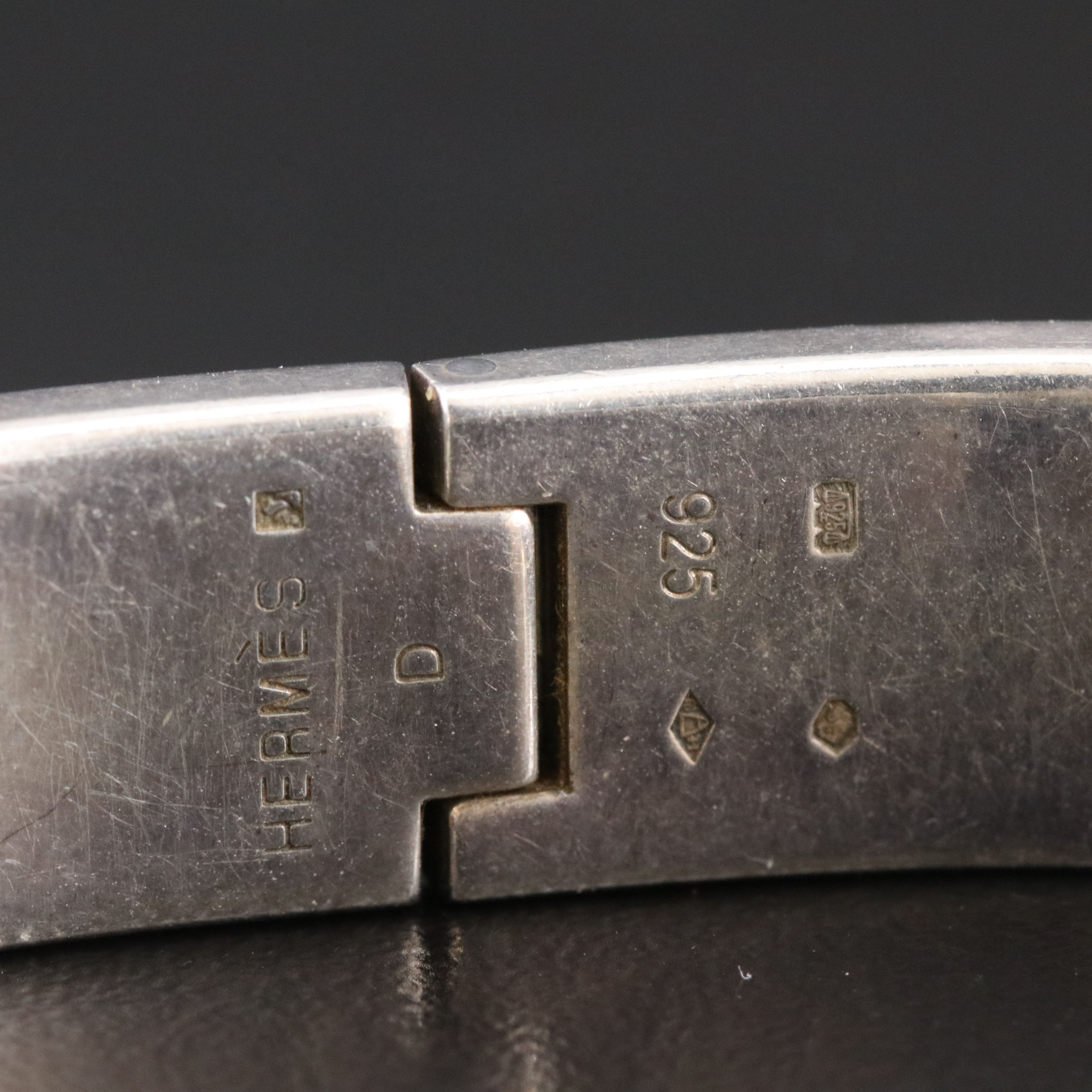 Hermès Sterling Loquet Enamel Bracelet Vintage