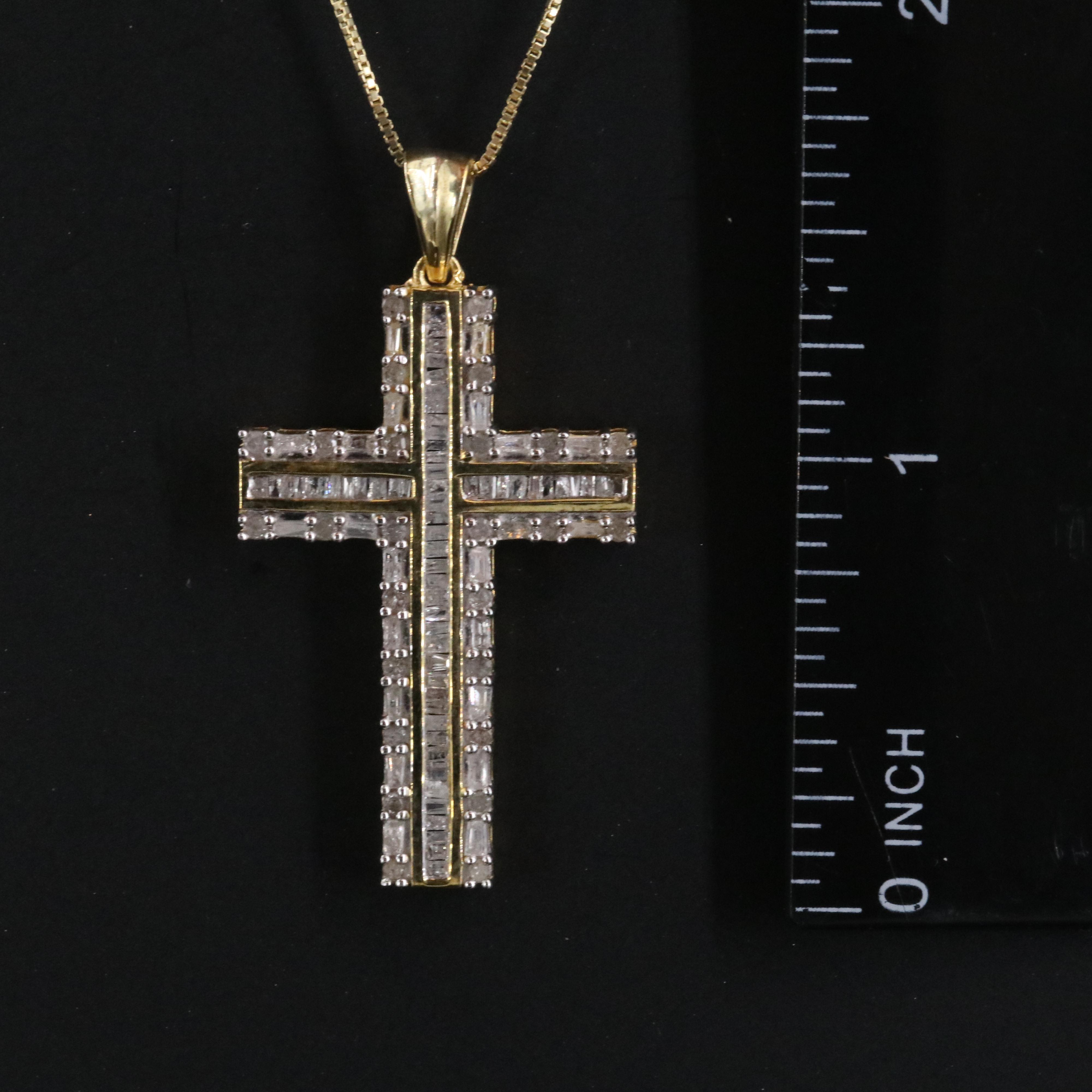 Sterling Diamond Cross Necklaces