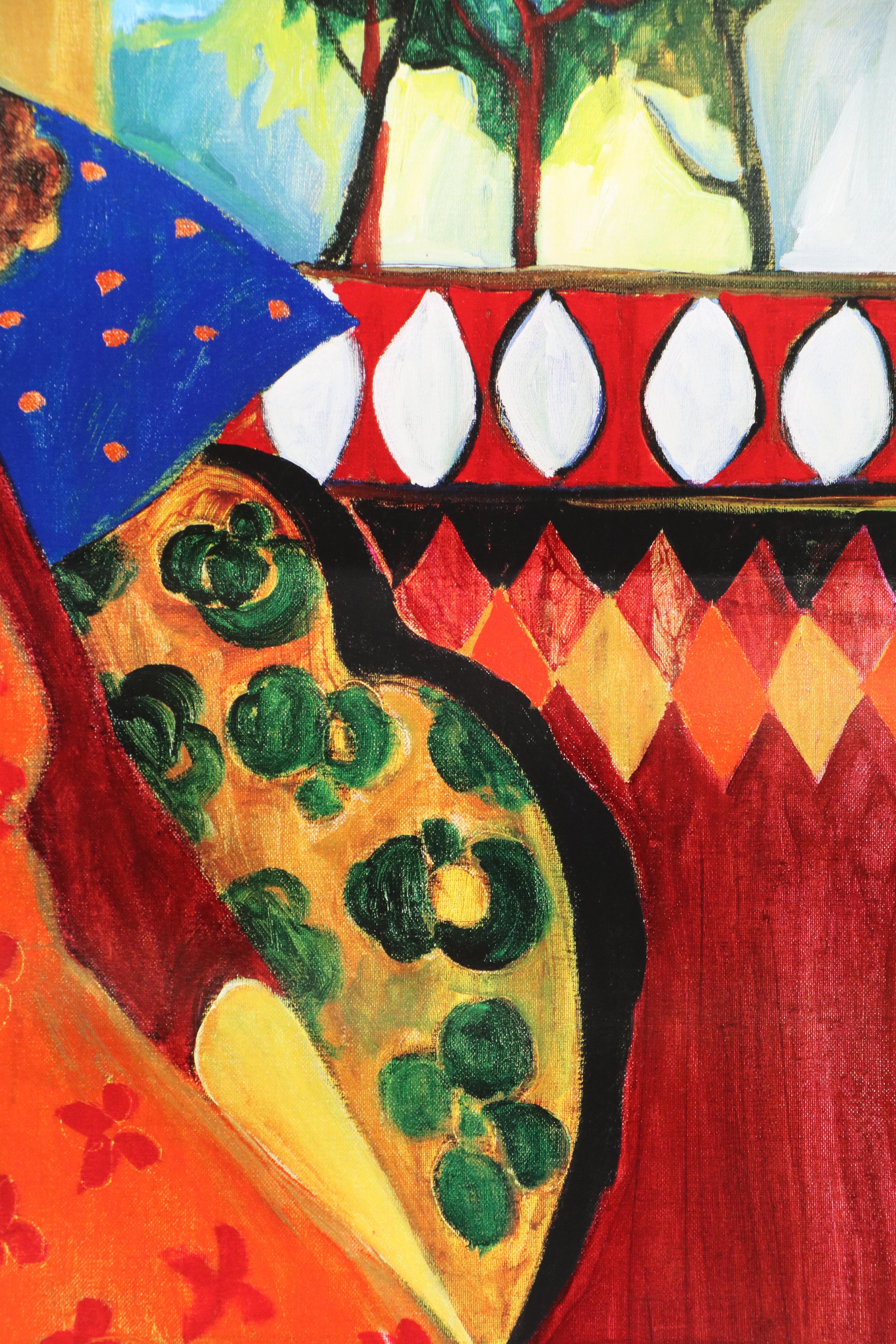 After Itzchak Tarkay Offset Lithograph "Indigo Chapeau"