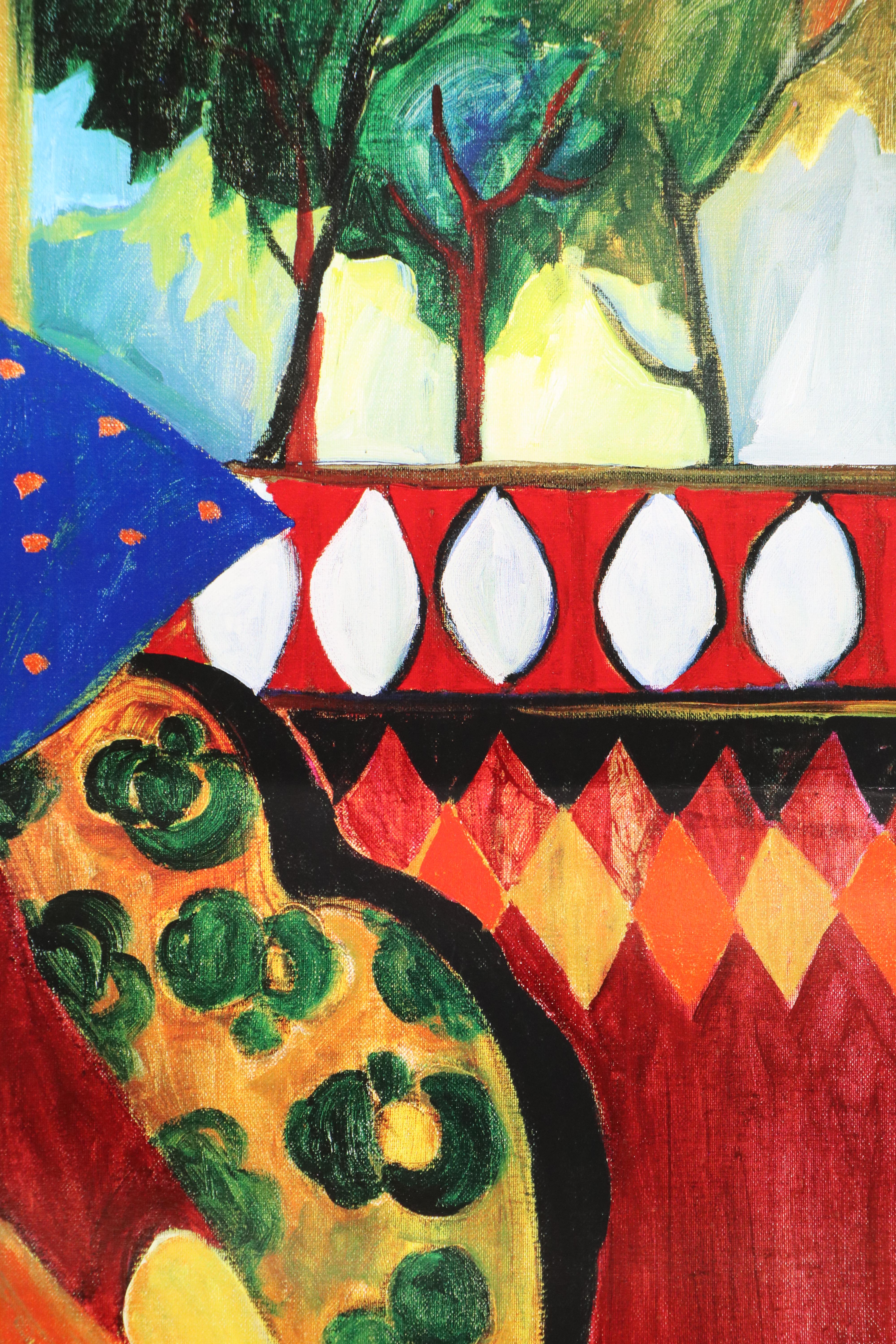 After Itzchak Tarkay Offset Lithograph "Indigo Chapeau"