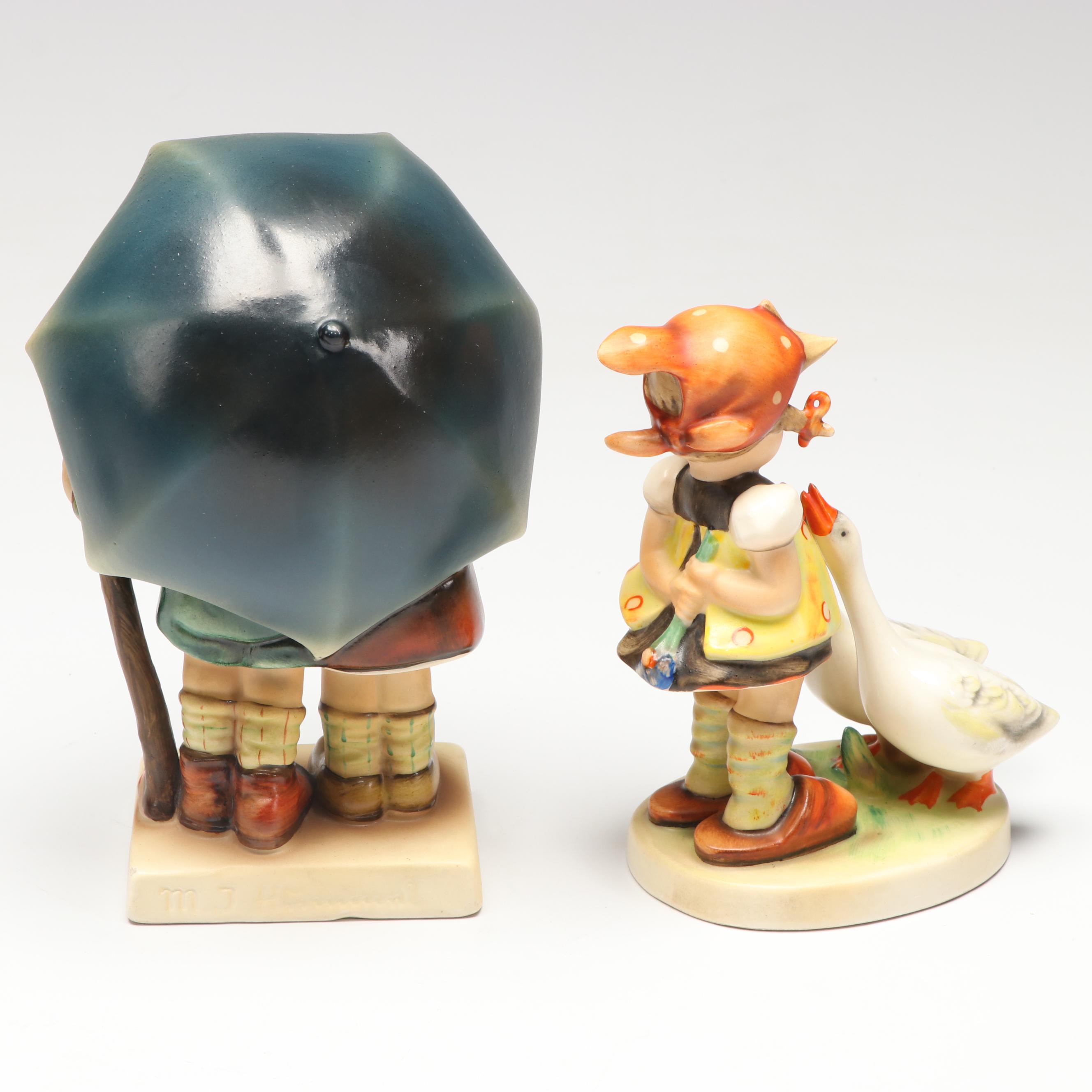 Goebel "Goose Girl," "Wayside Harmony," and More Porcelain Hummel Figurines