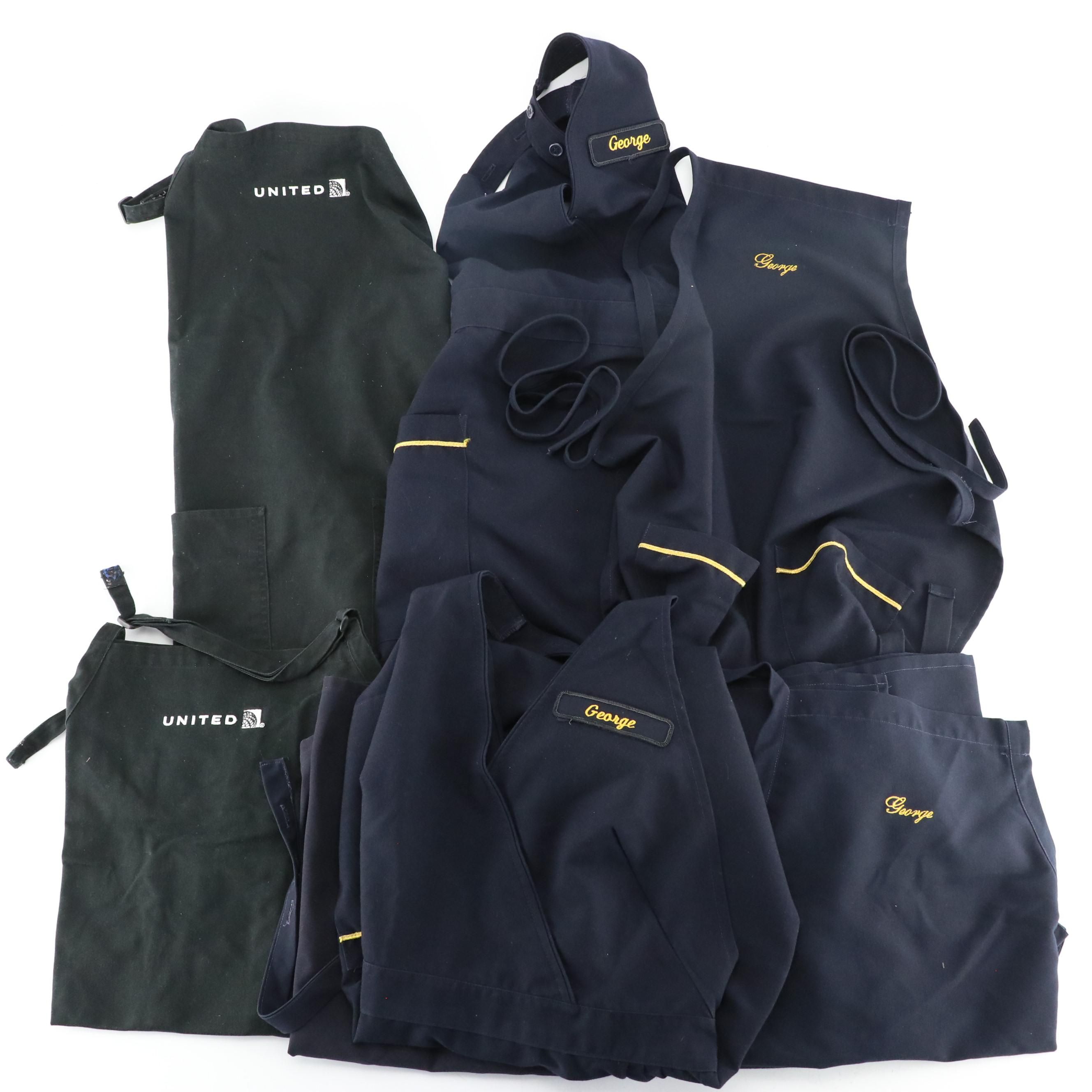 Continental Airlines Vintage Flight Attendant Aprons