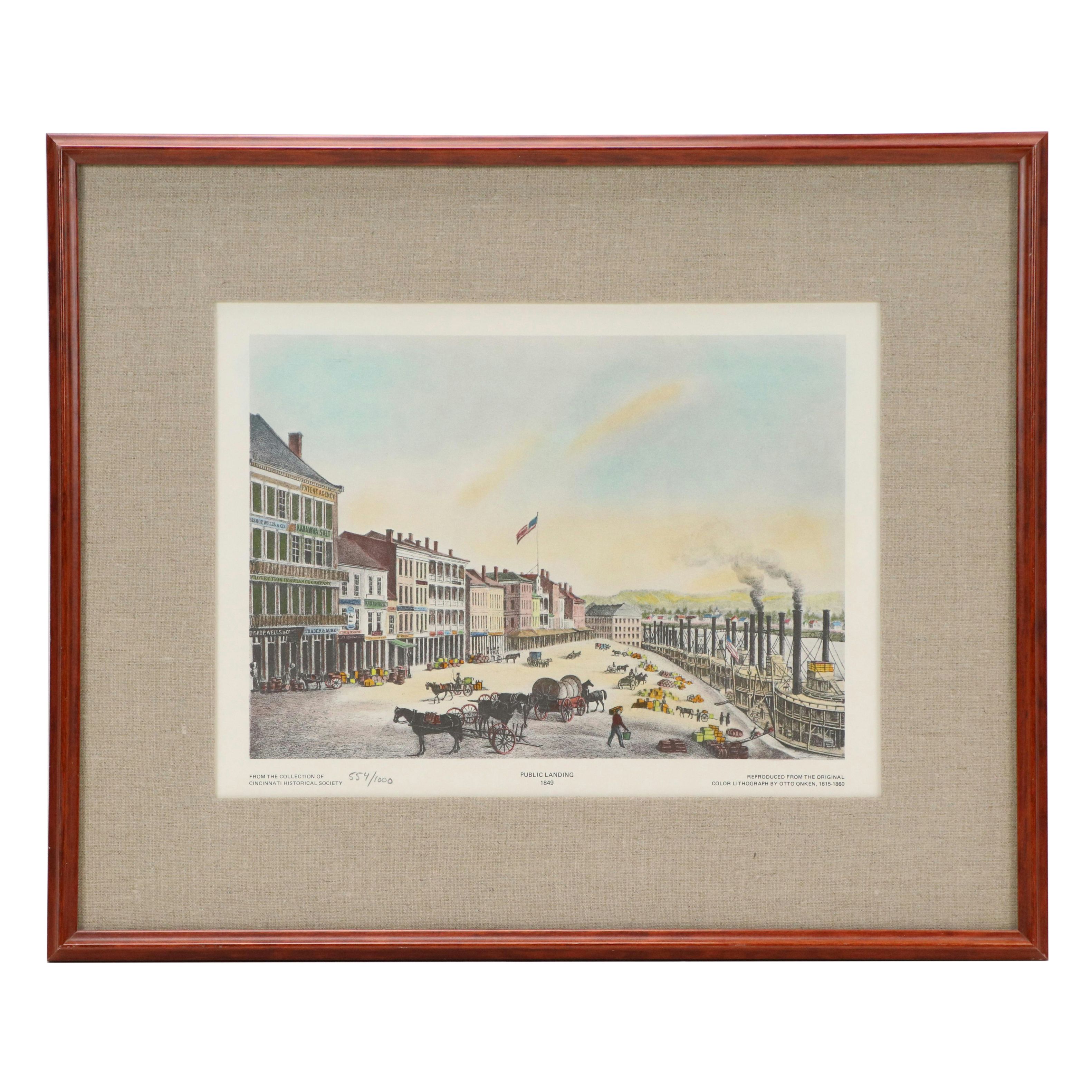 Early Cincinnati-Themed Offset Lithograph Reproductions, Late 20th Century