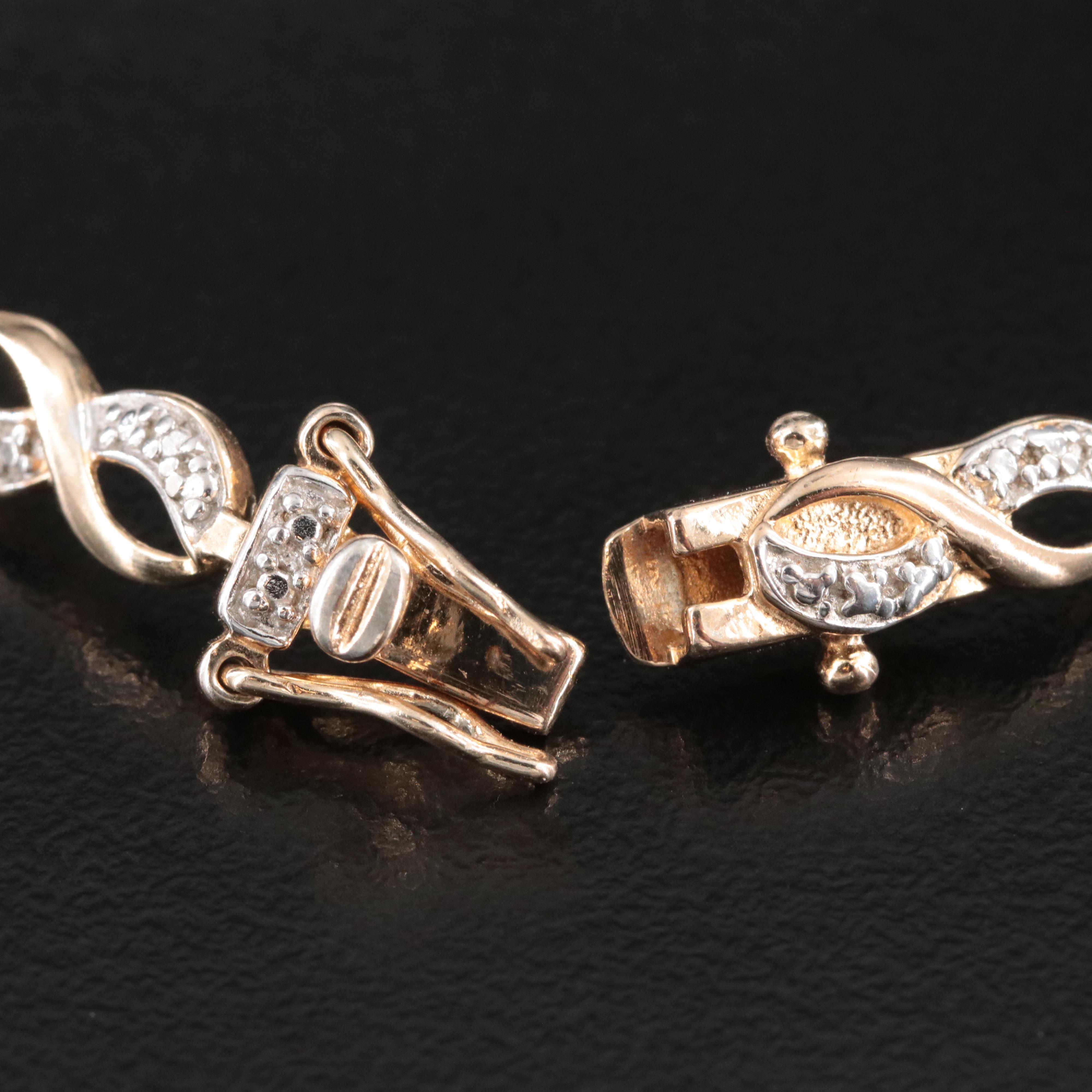 Sterling Peridot and Diamond Accented Bracelet