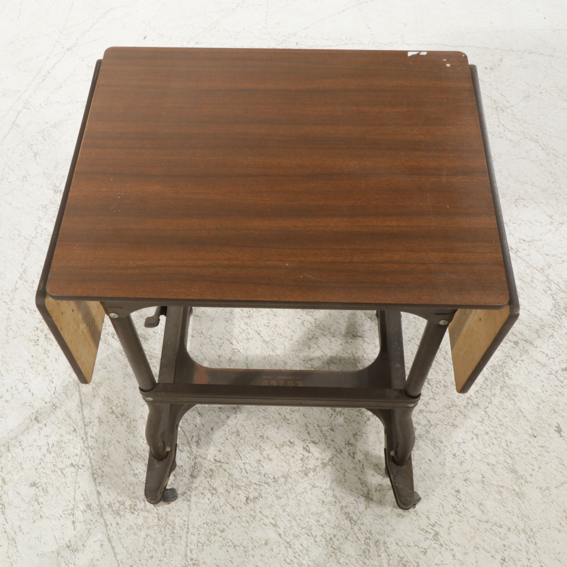 Luxco Industrial Style Rolling Typewriter Table