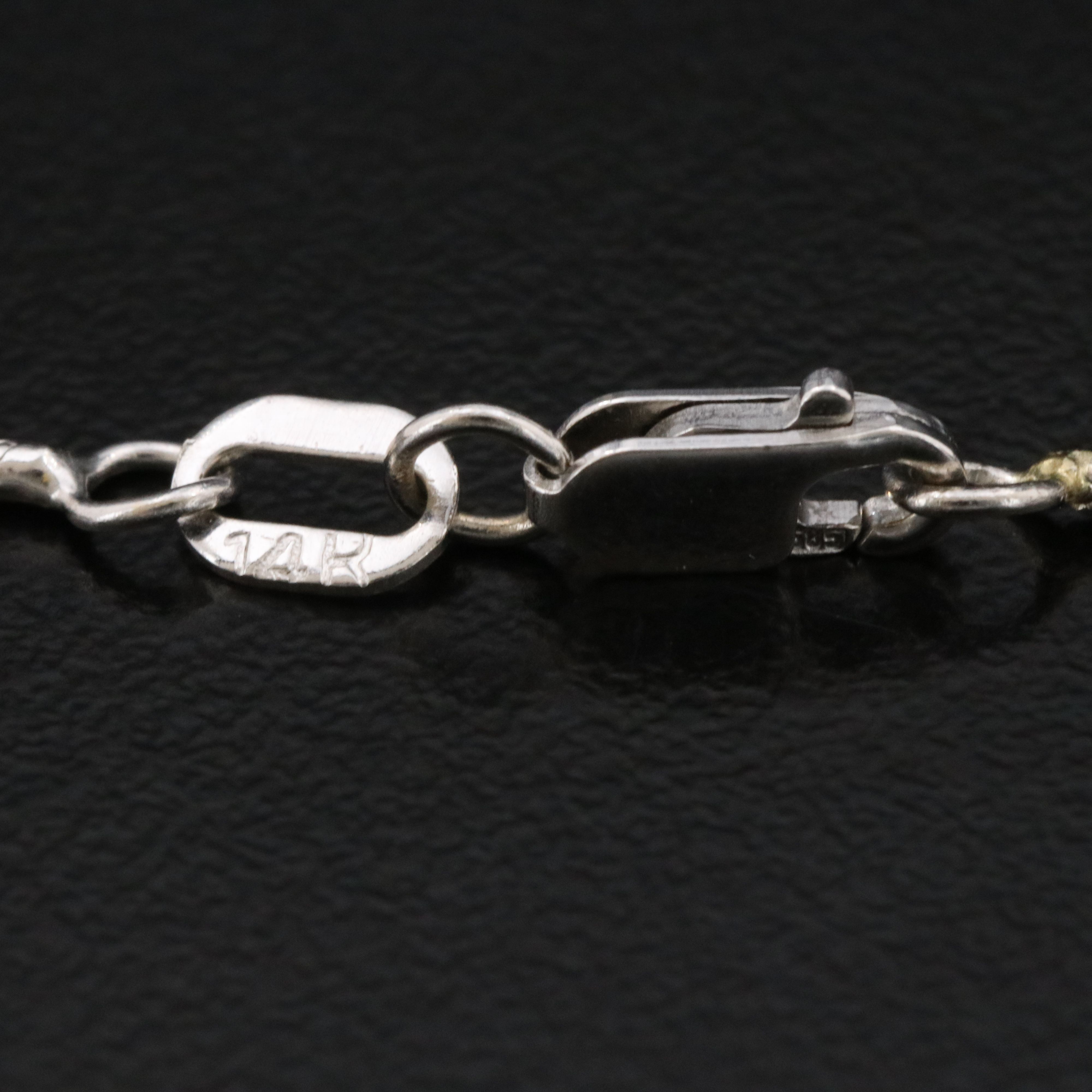 14K Waterfall Pendant Necklace Including Topaz, Peridot, Pearl and Diamond