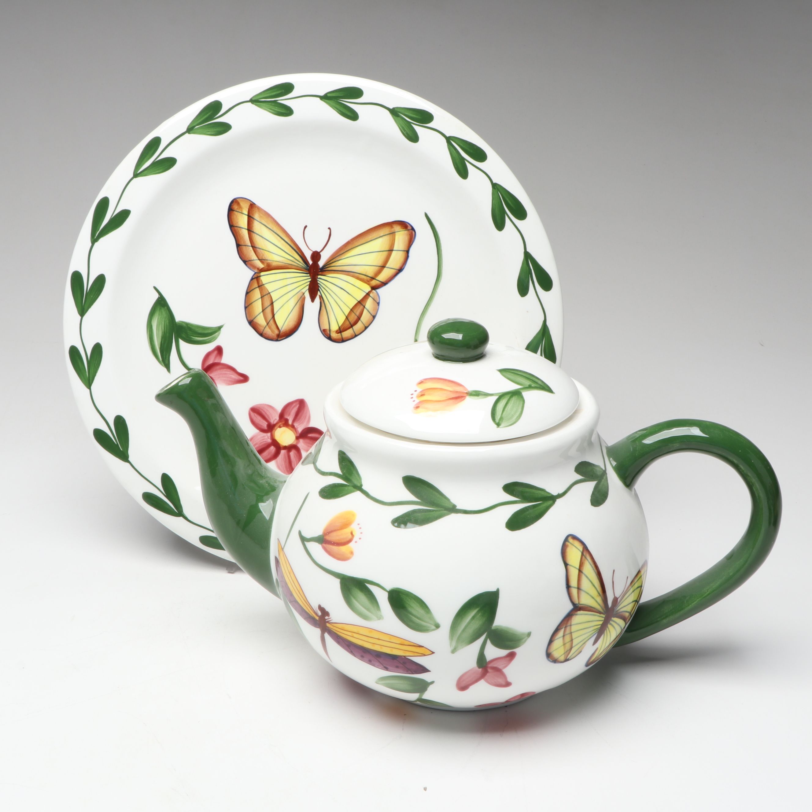 Laurel Burch for Ganz "Tea for One" and Other Ceramic Teapots