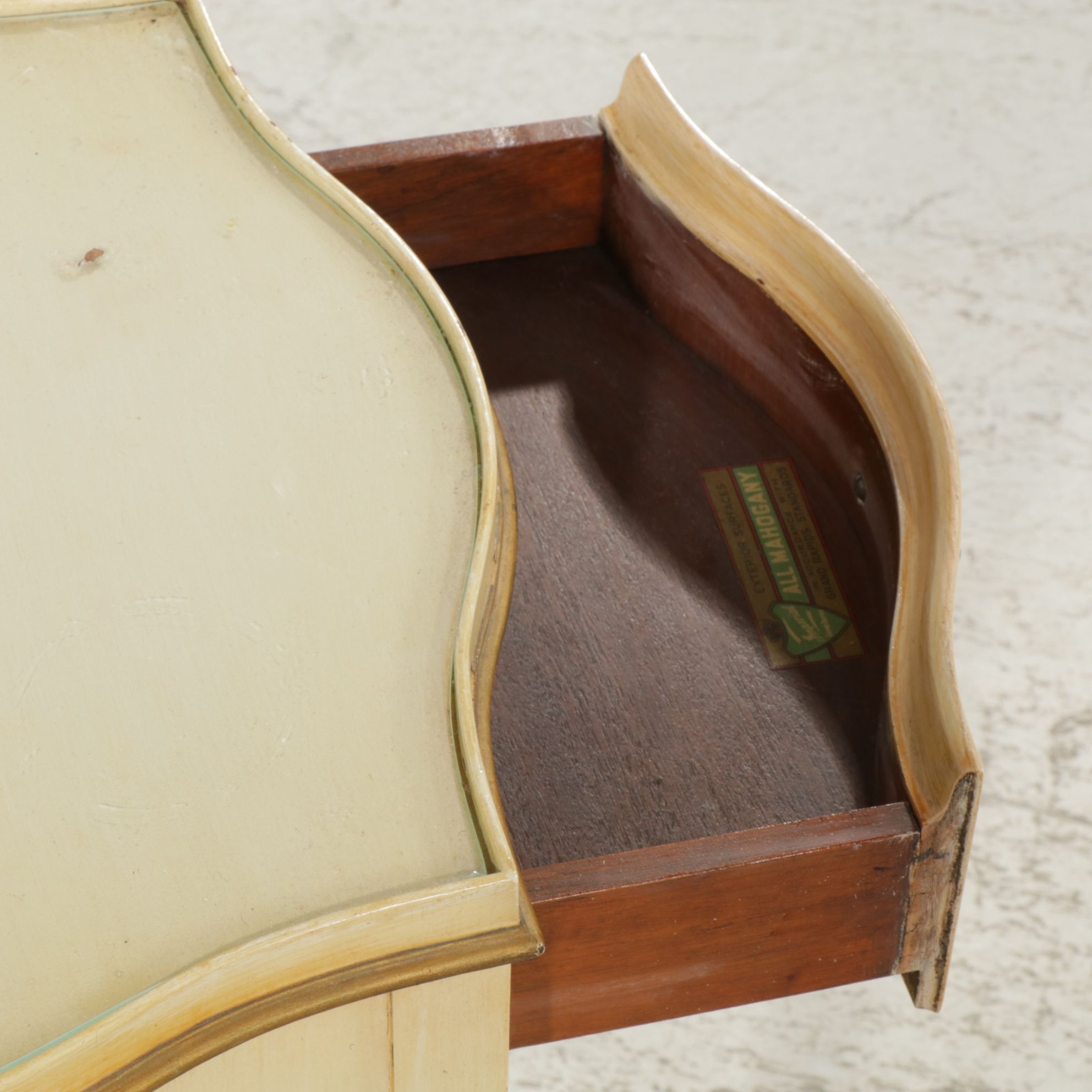 Imperial Furniture Painted Mahogany French Provincial Style Nightstand