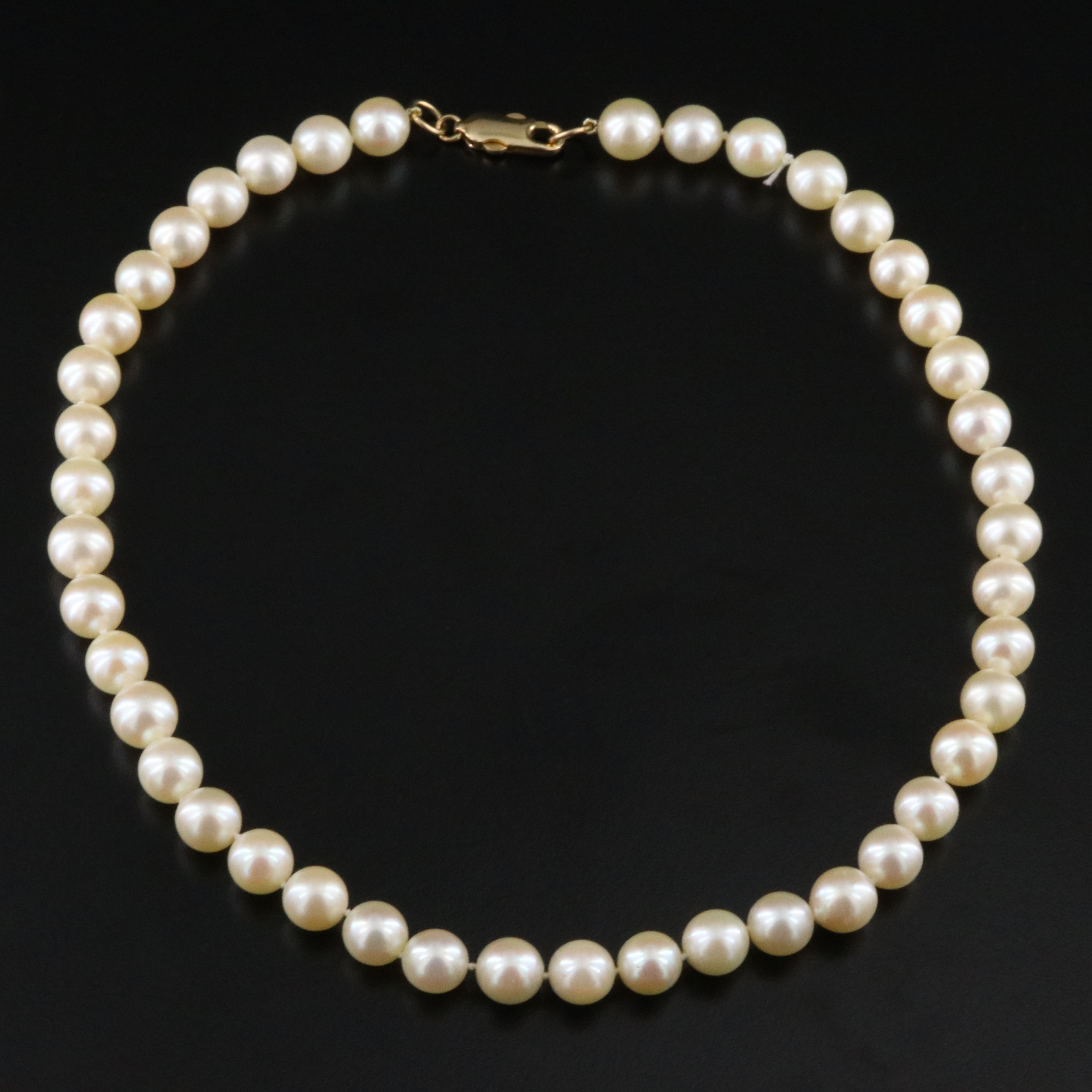 Pearl Necklace with 14K Clasp