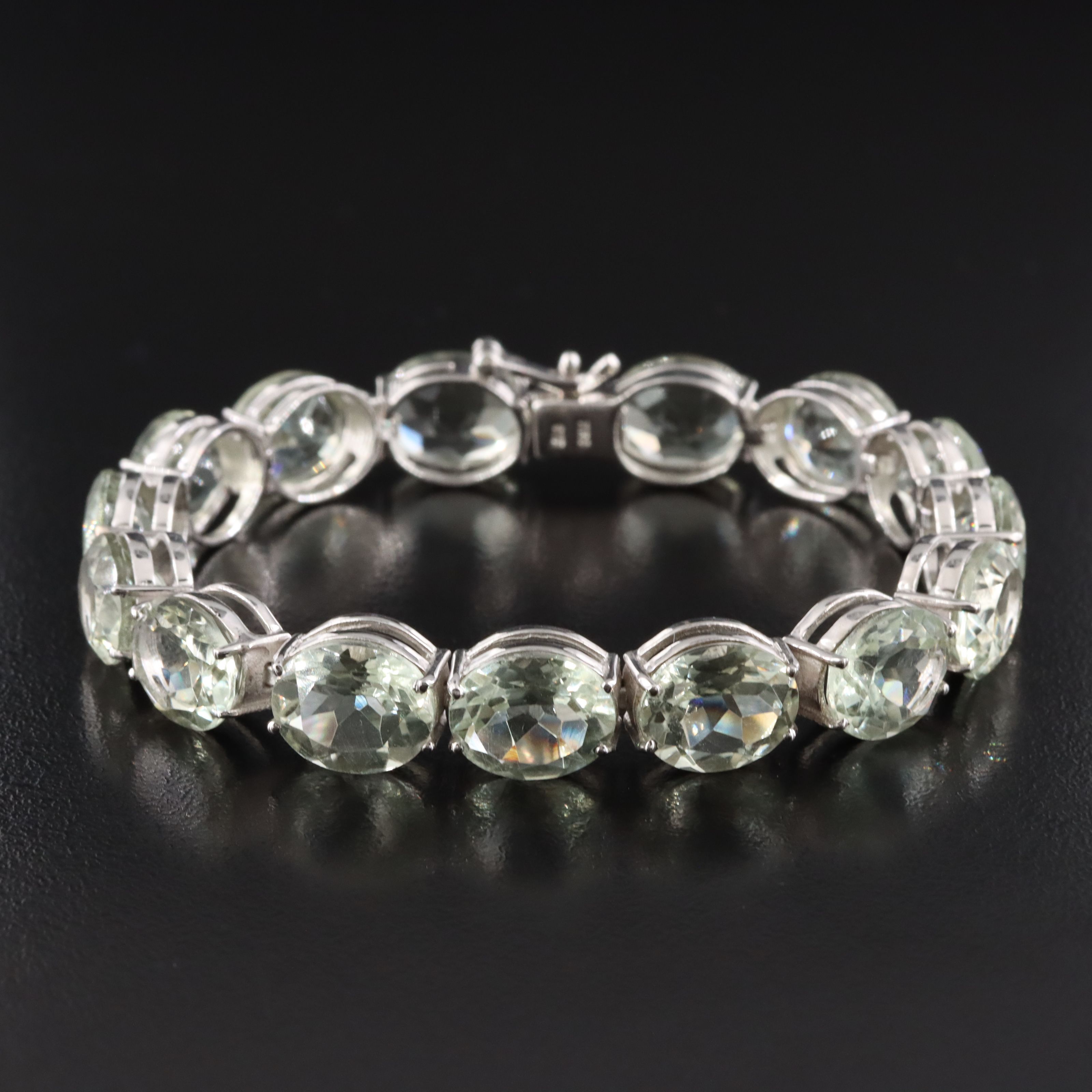 Sterling Prasiolite Bracelet