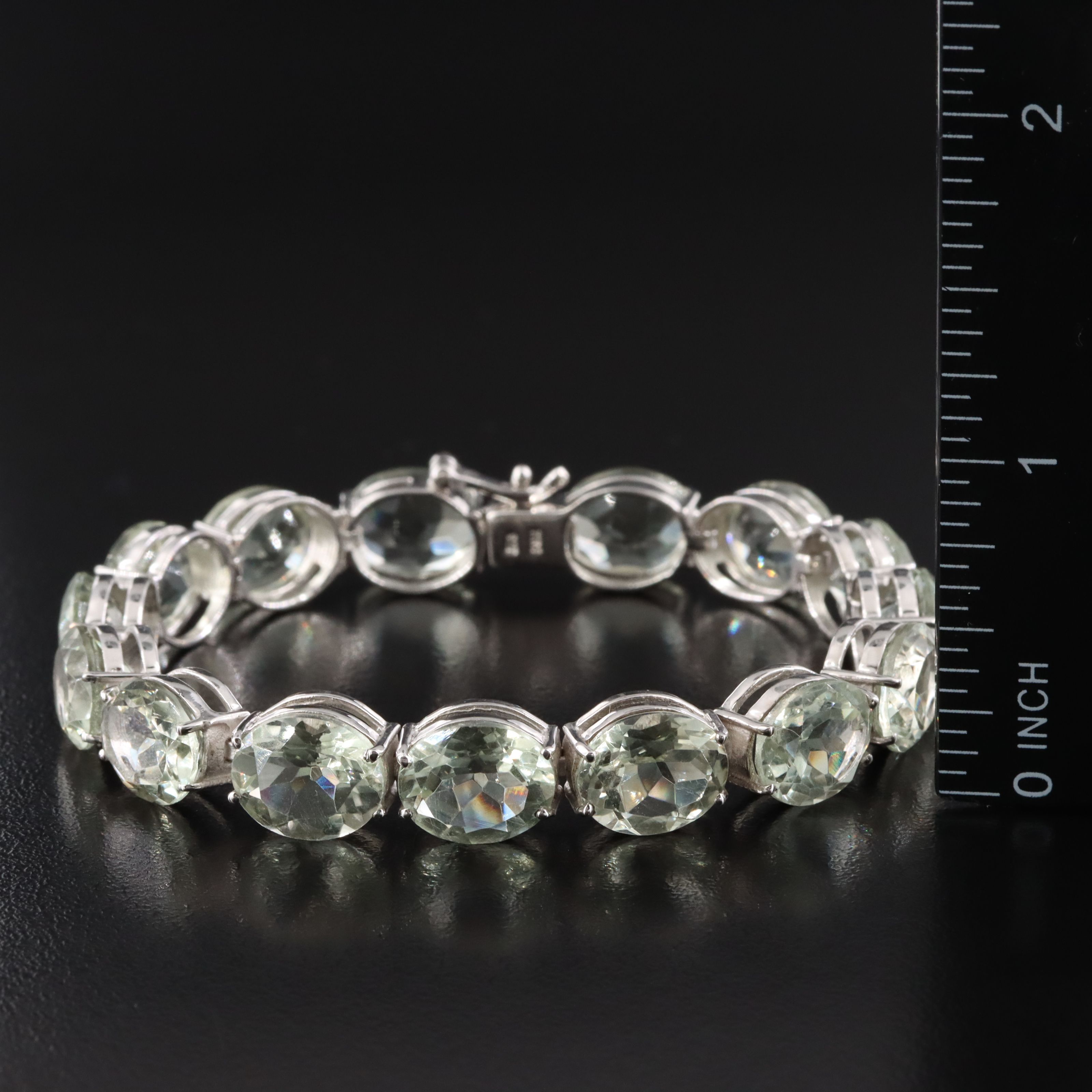 Sterling Prasiolite Bracelet