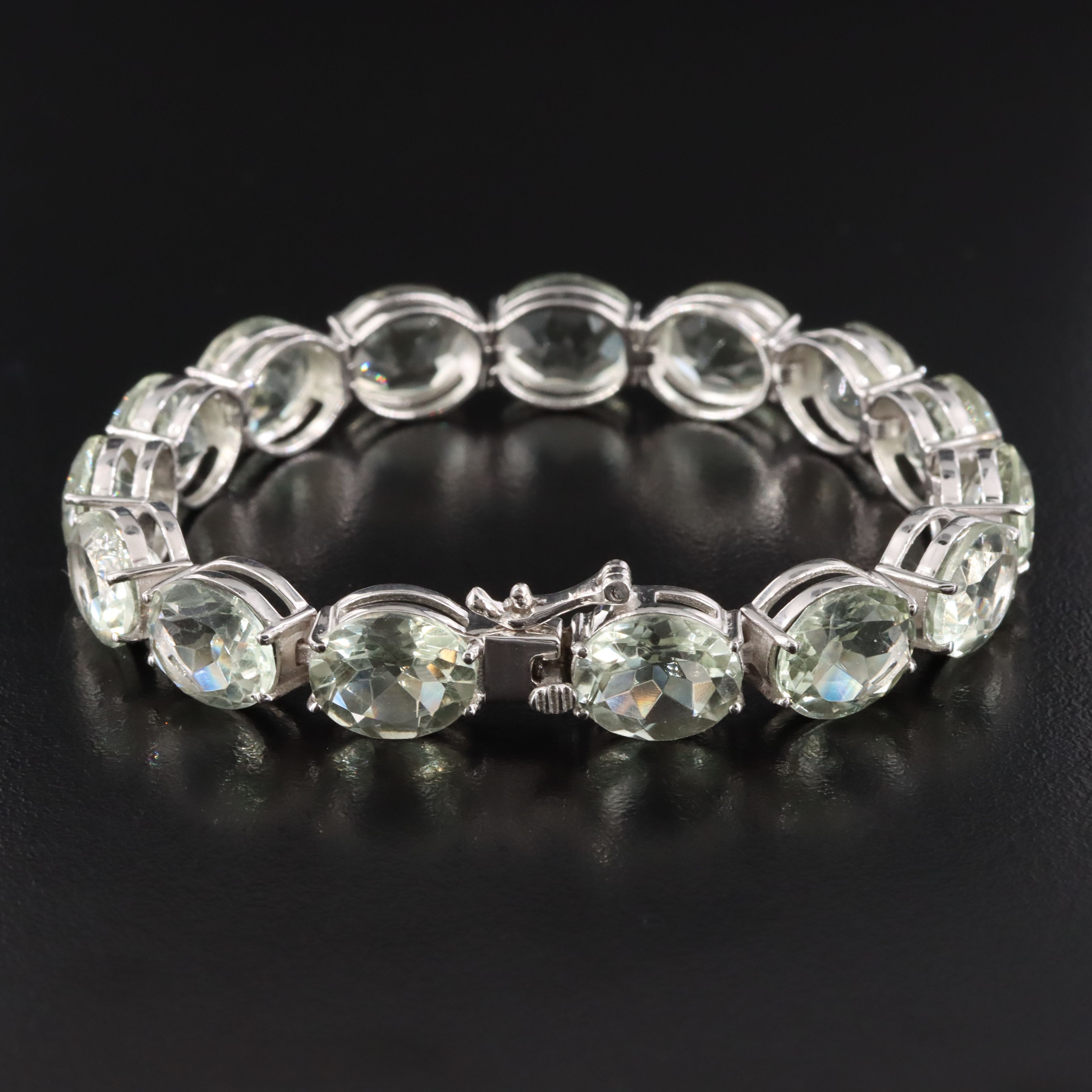Sterling Prasiolite Bracelet