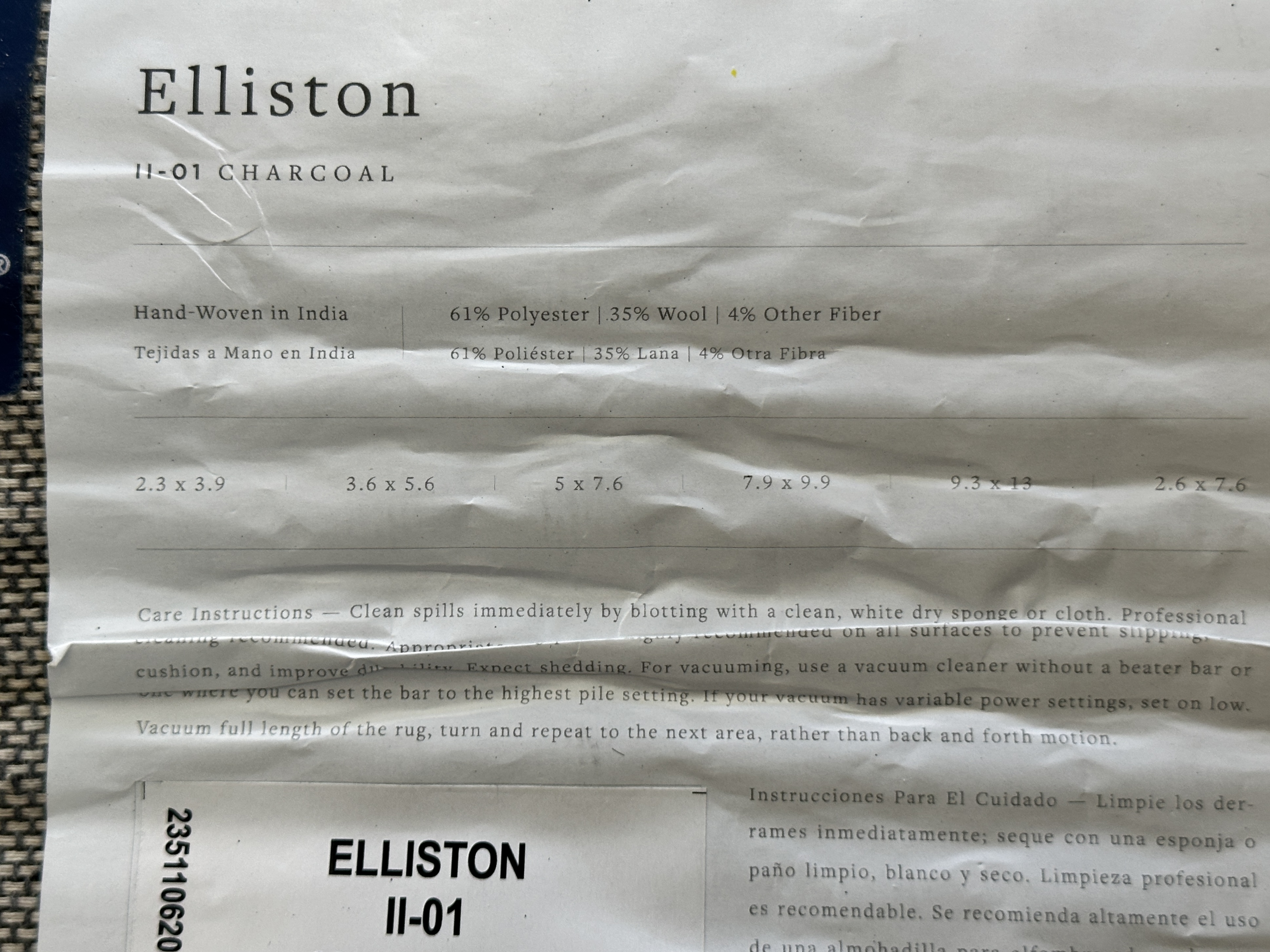 5' x 7'6 Hand-Tufted Magnolia Home by Joanna Gaines "Elliston" Area Rug