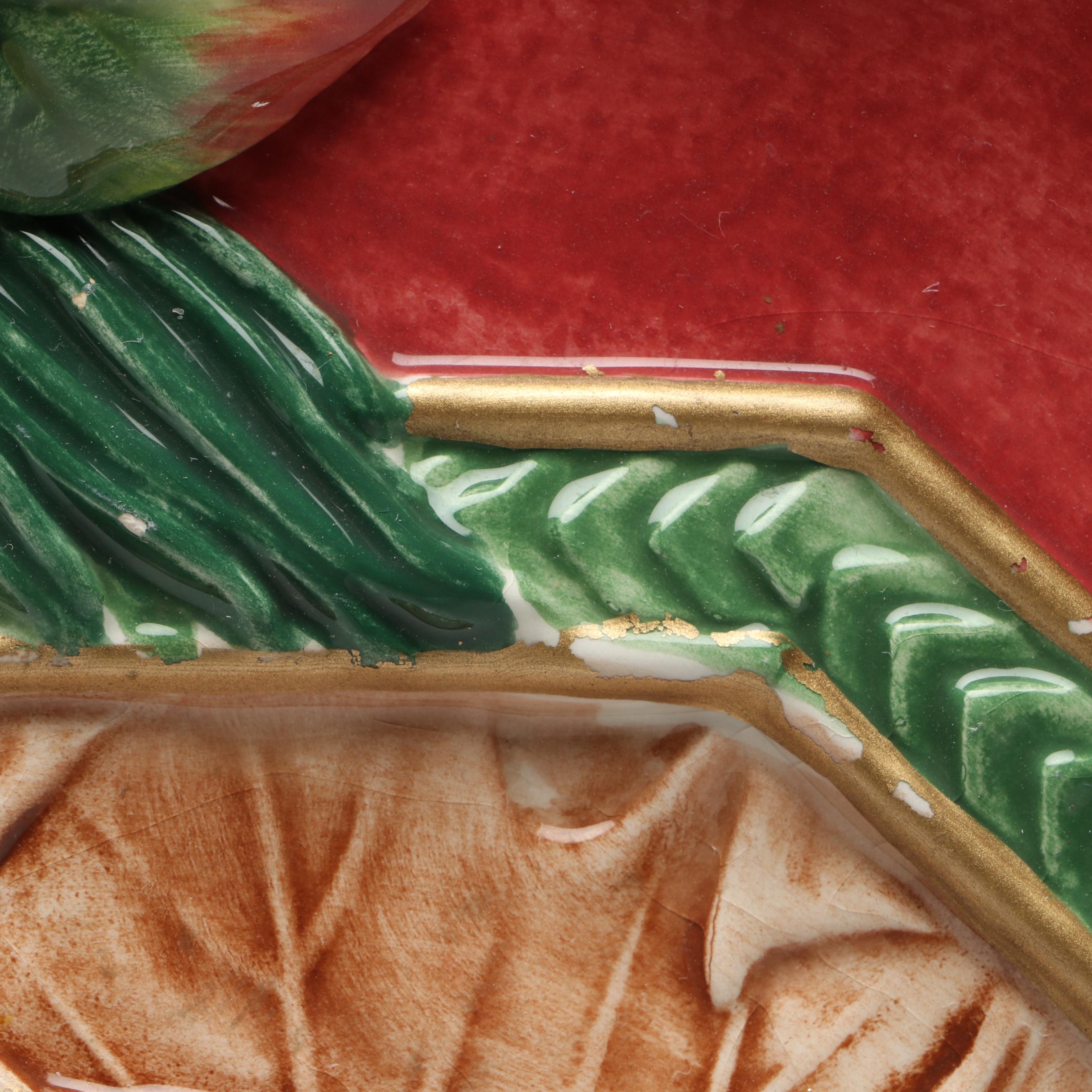 Fitz & Floyd "Christmas Lodge" Canape Plate and "Night Before Christmas" Creamer