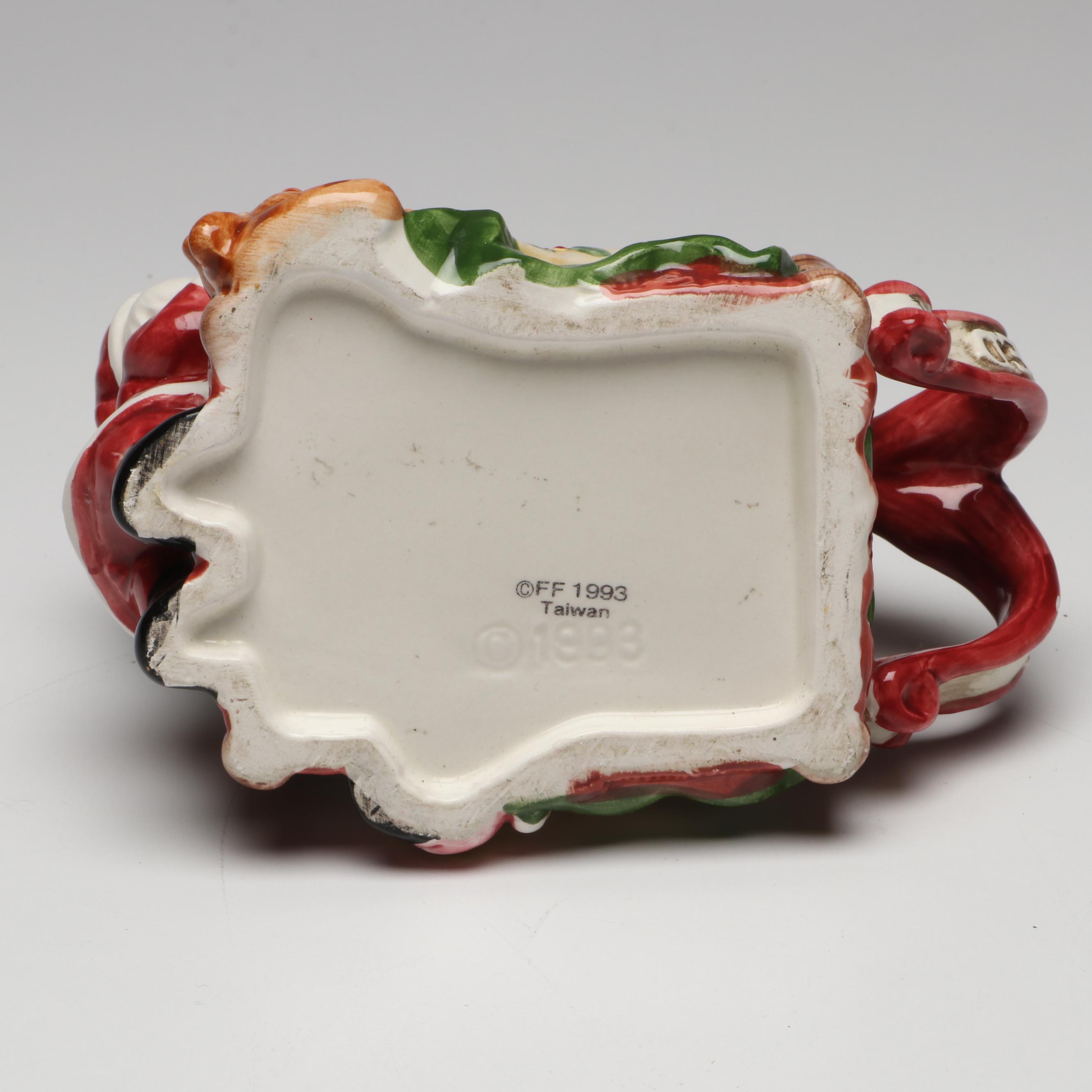 Fitz & Floyd "Christmas Lodge" Canape Plate and "Night Before Christmas" Creamer