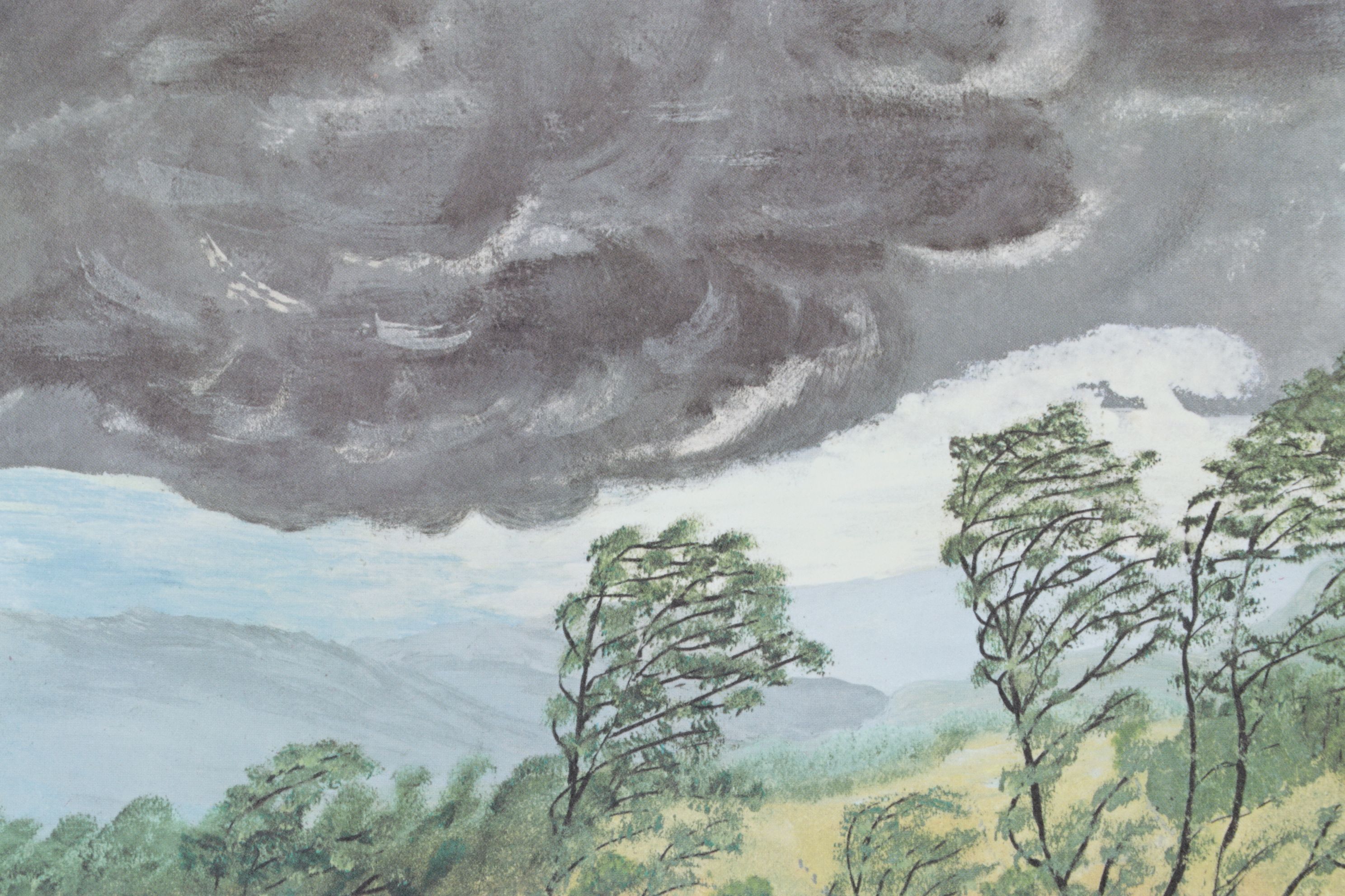 Grandma Moses Offset Ligthograph "Thunderstorm," 1951