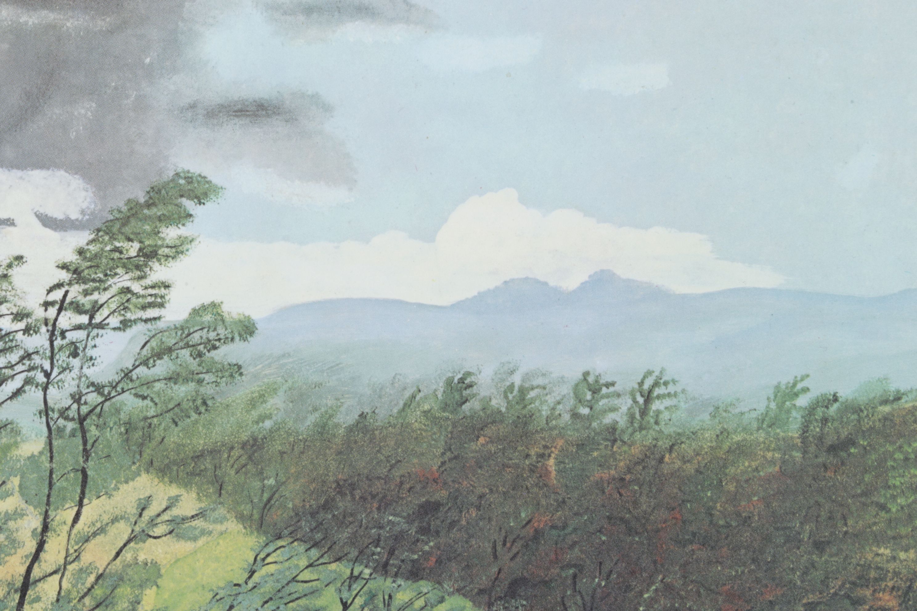 Grandma Moses Offset Ligthograph "Thunderstorm," 1951