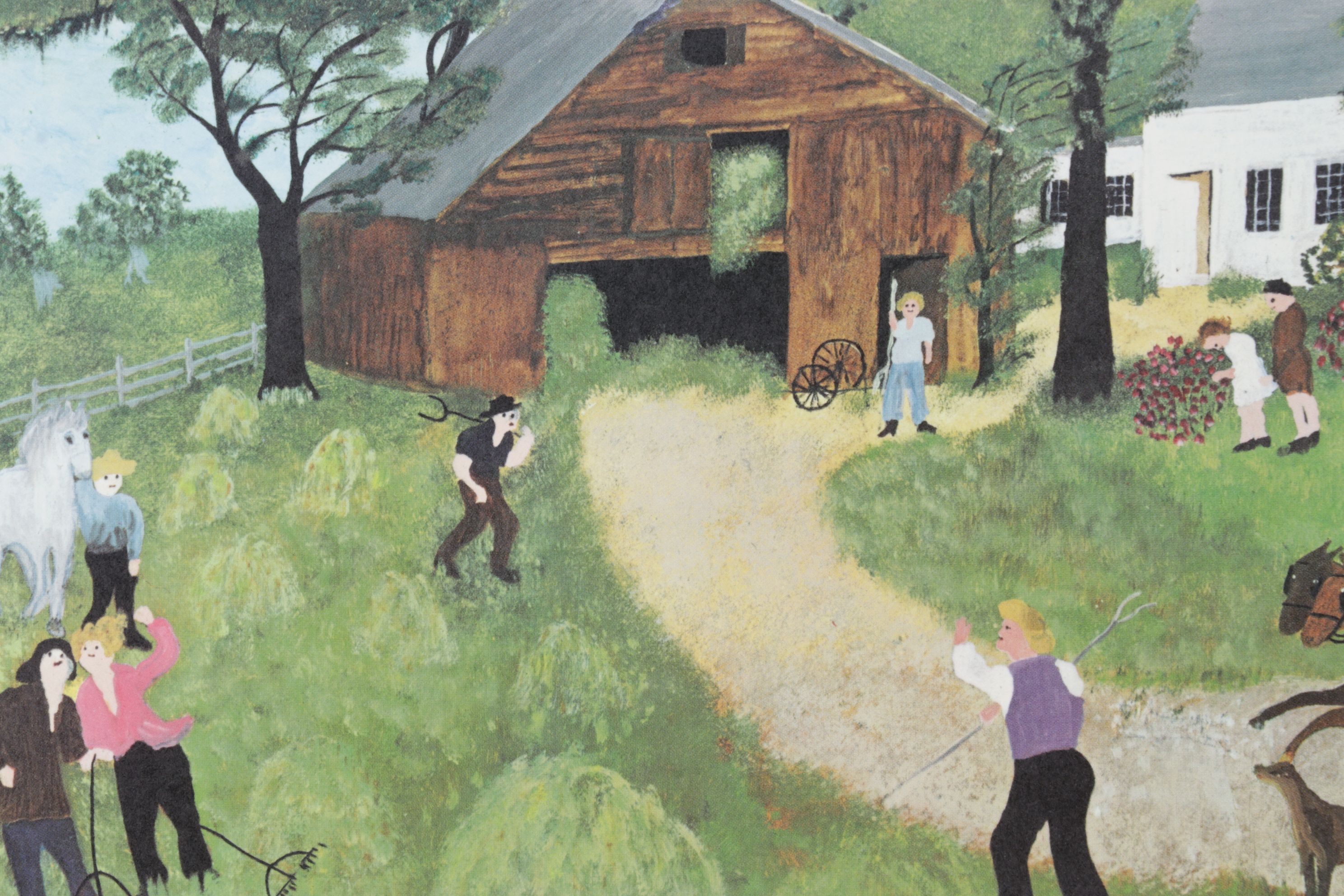 Grandma Moses Offset Ligthograph "Thunderstorm," 1951