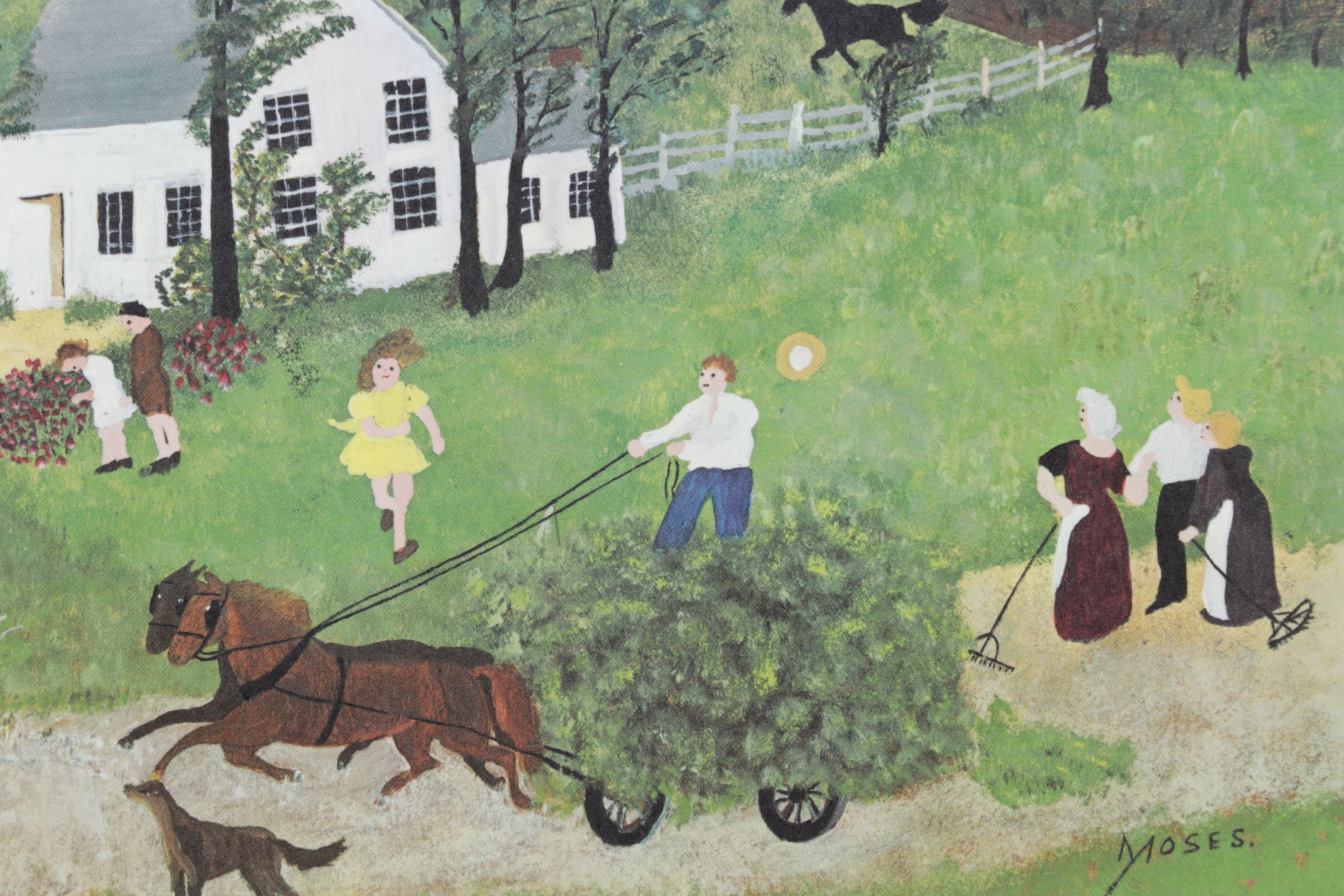 Grandma Moses Offset Ligthograph "Thunderstorm," 1951