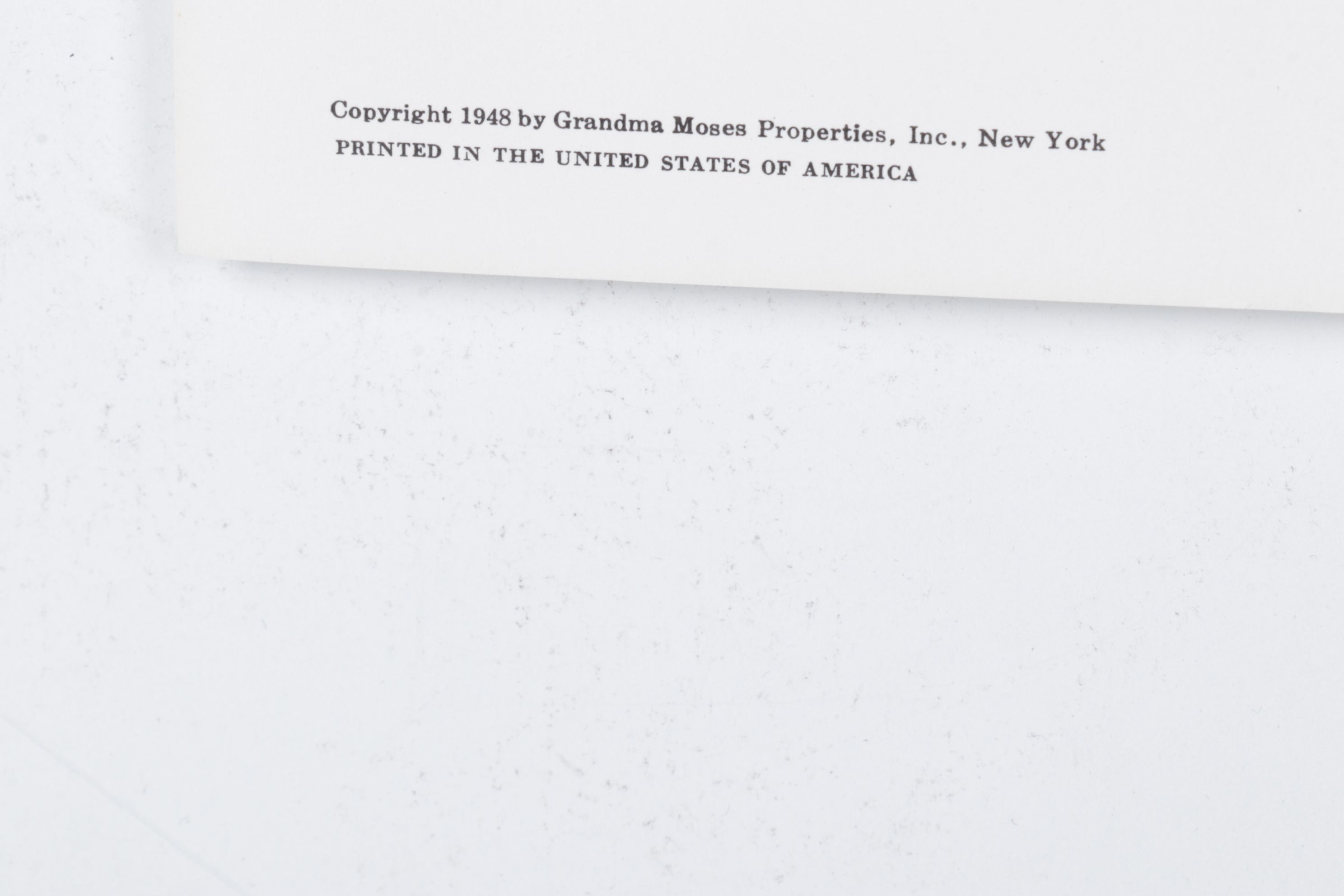 Grandma Moses Offset Ligthograph "Thunderstorm," 1951