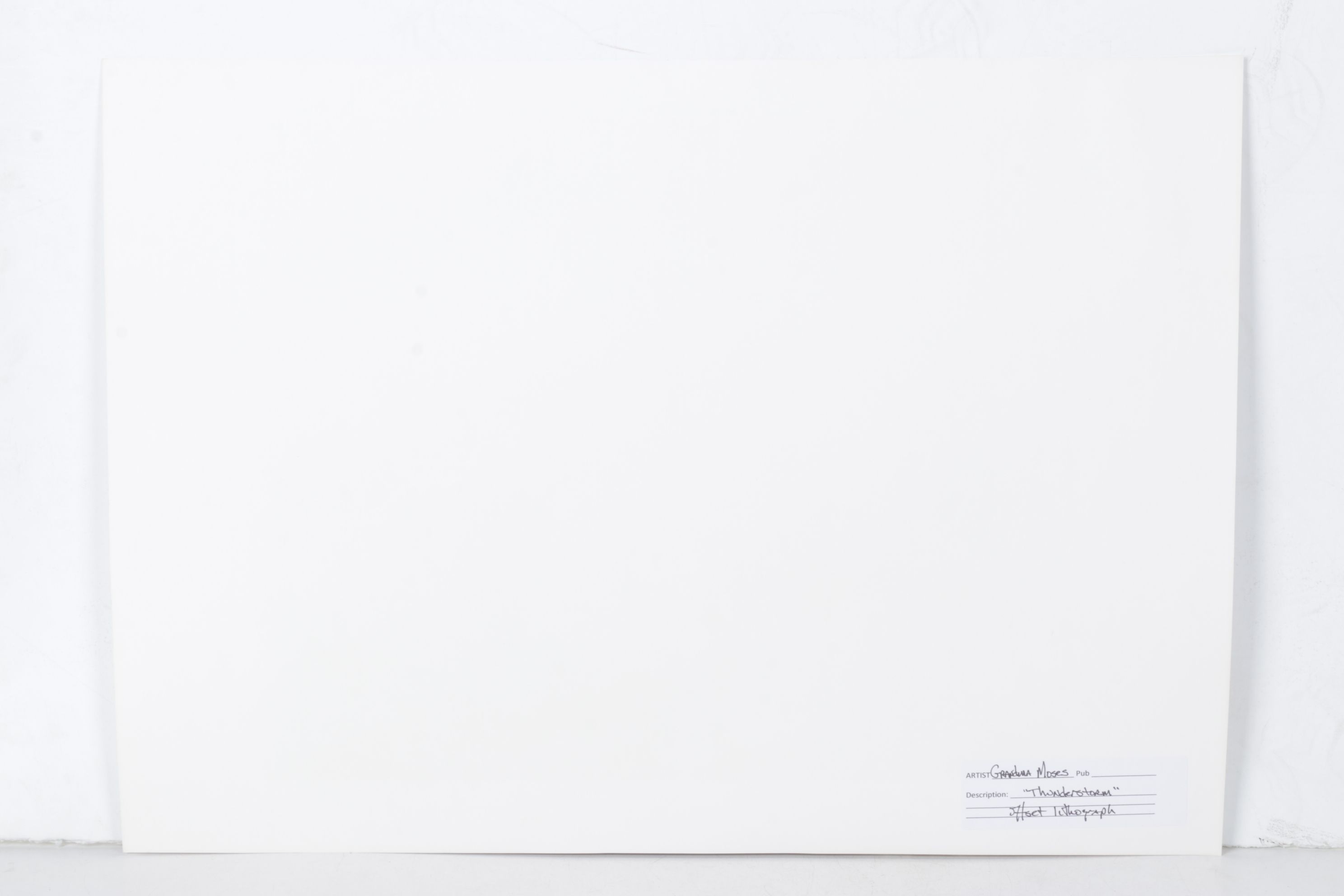 Grandma Moses Offset Ligthograph "Thunderstorm," 1951