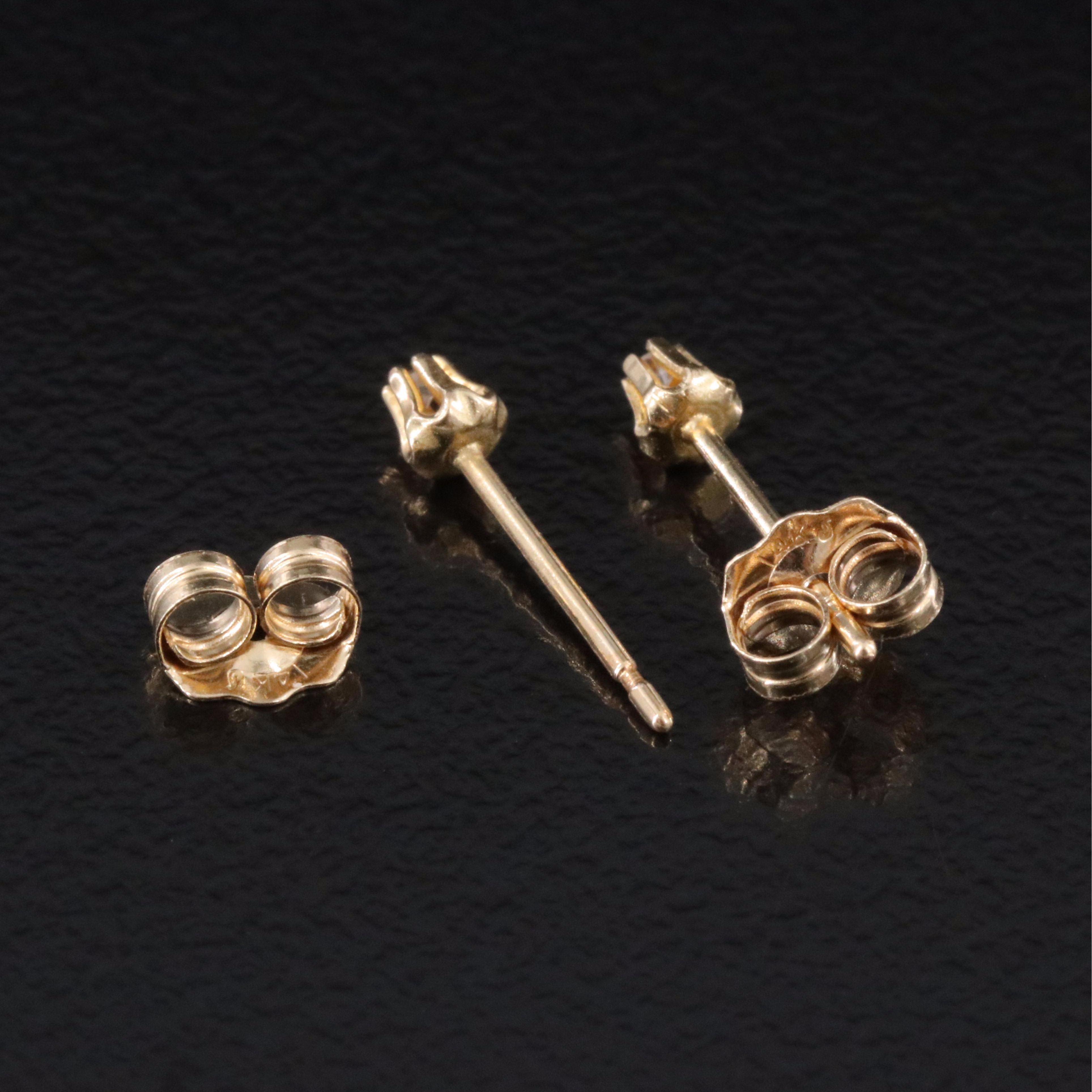 14K 0.01 CTW Diamond Earrings