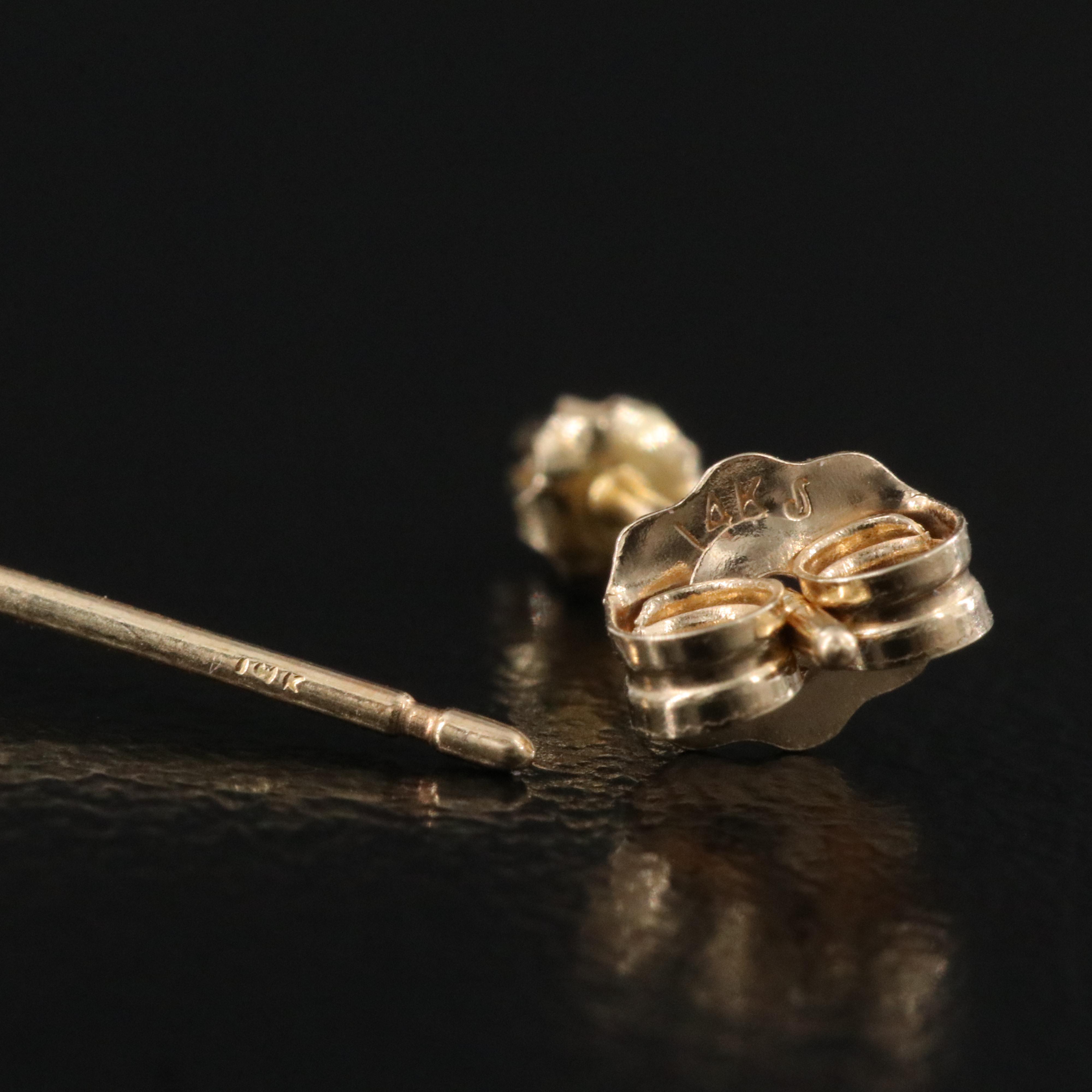 14K 0.01 CTW Diamond Earrings