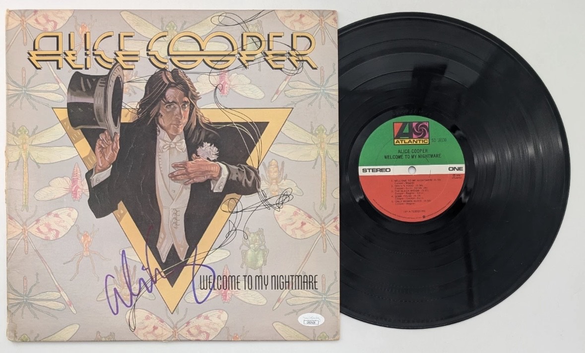 Alice Cooper Signed "Welcome To My Nightmare" Album, JSA