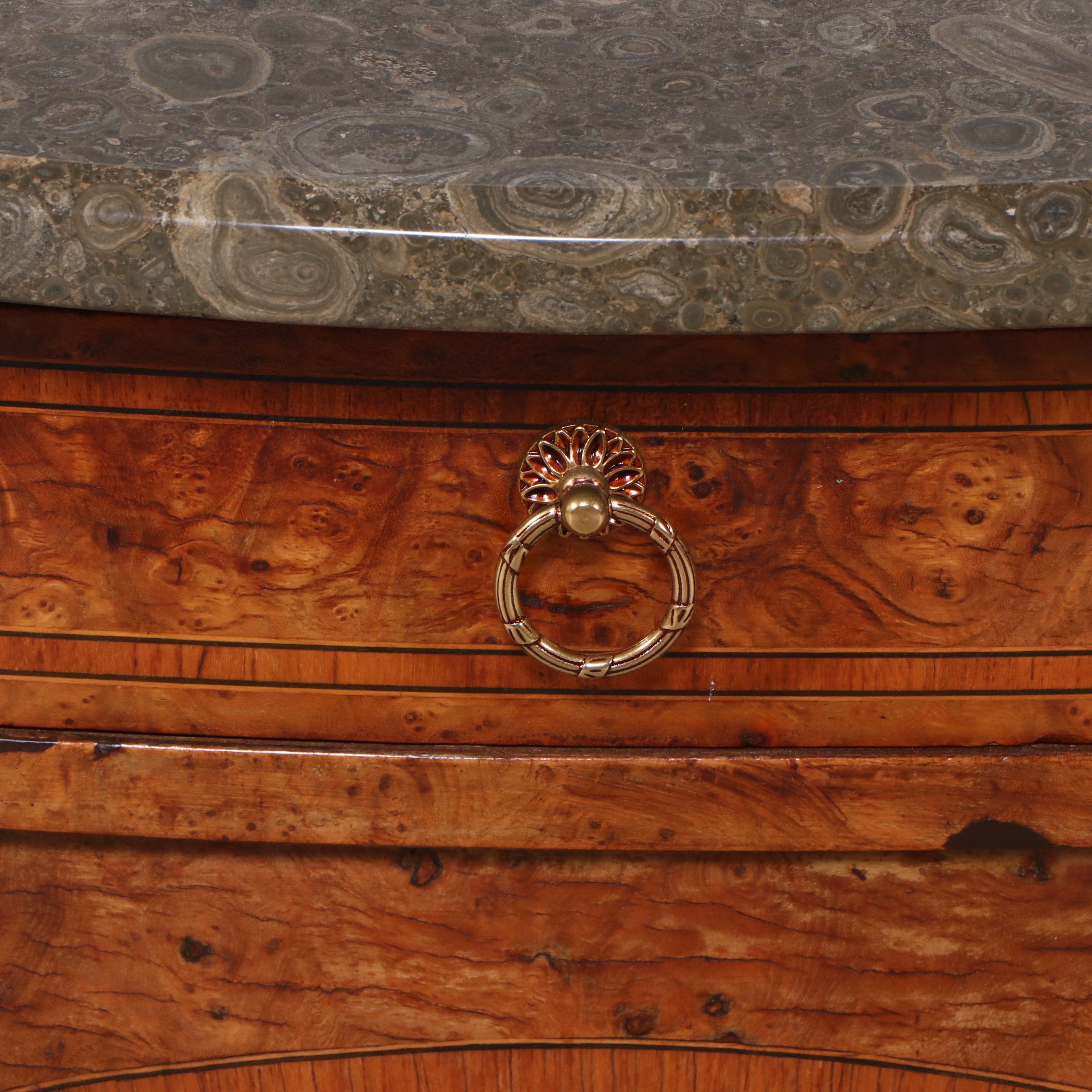 Pair of Antique Burl Wood Nightstands