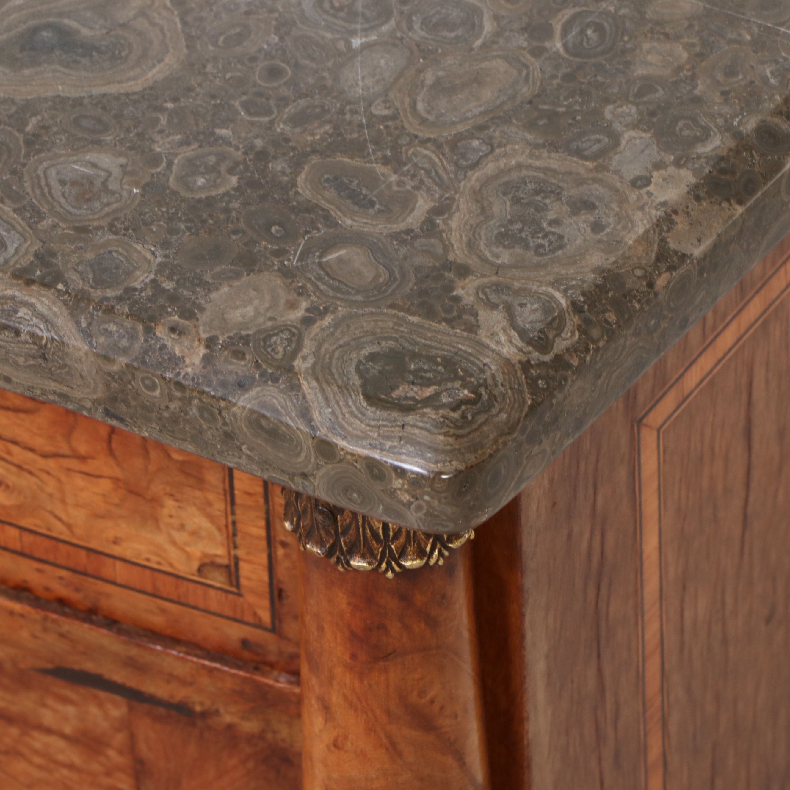 Pair of Antique Burl Wood Nightstands