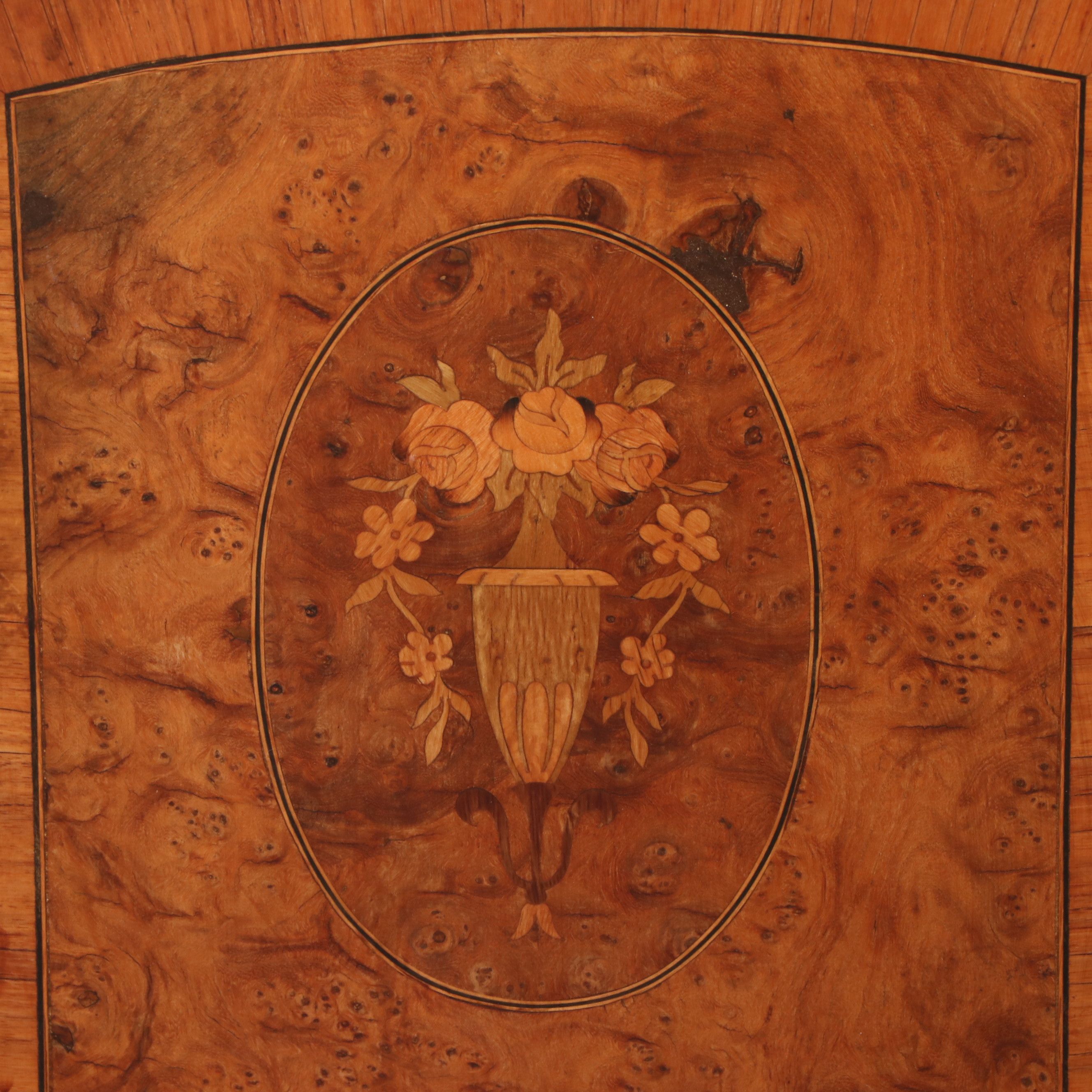 Pair of Antique Burl Wood Nightstands