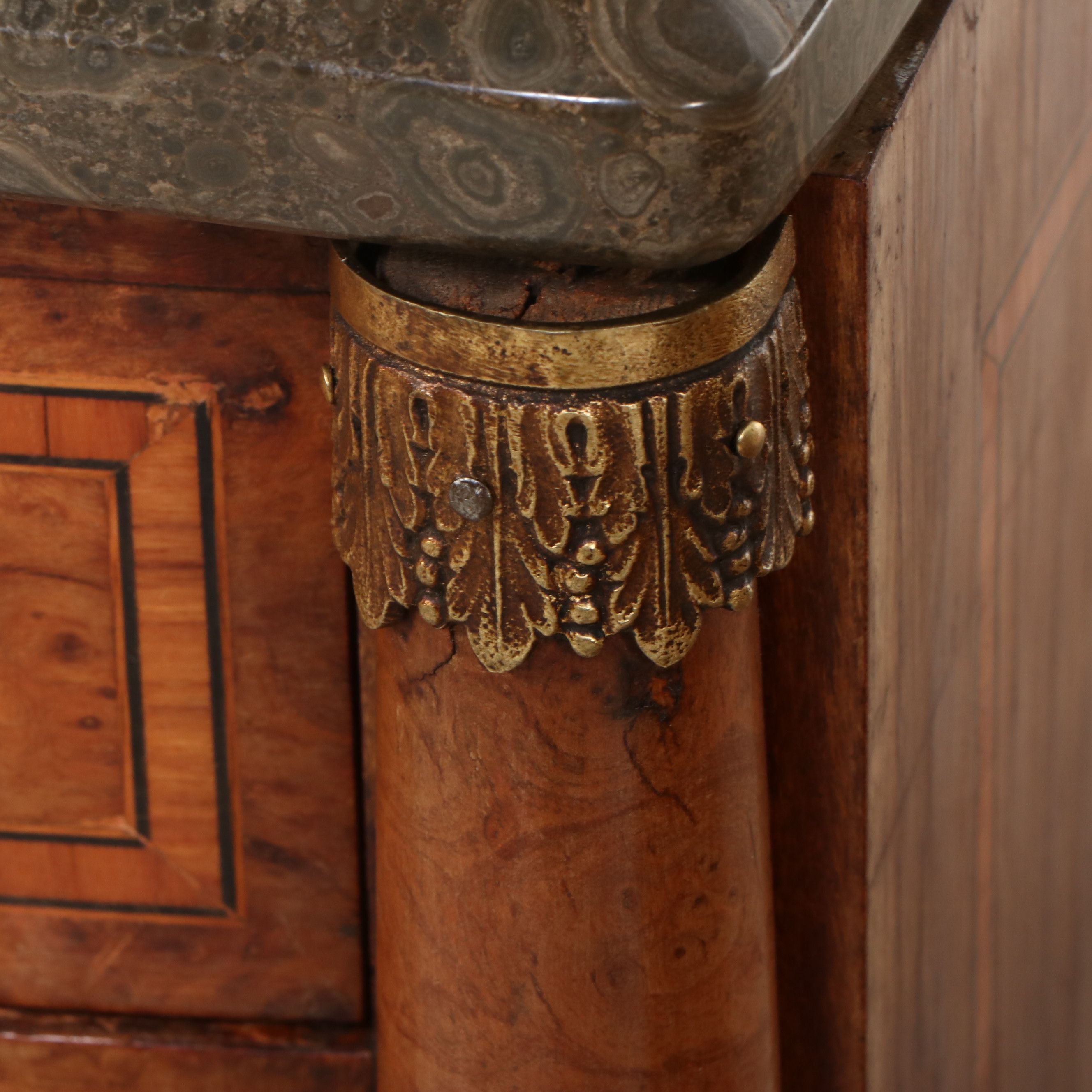 Pair of Antique Burl Wood Nightstands