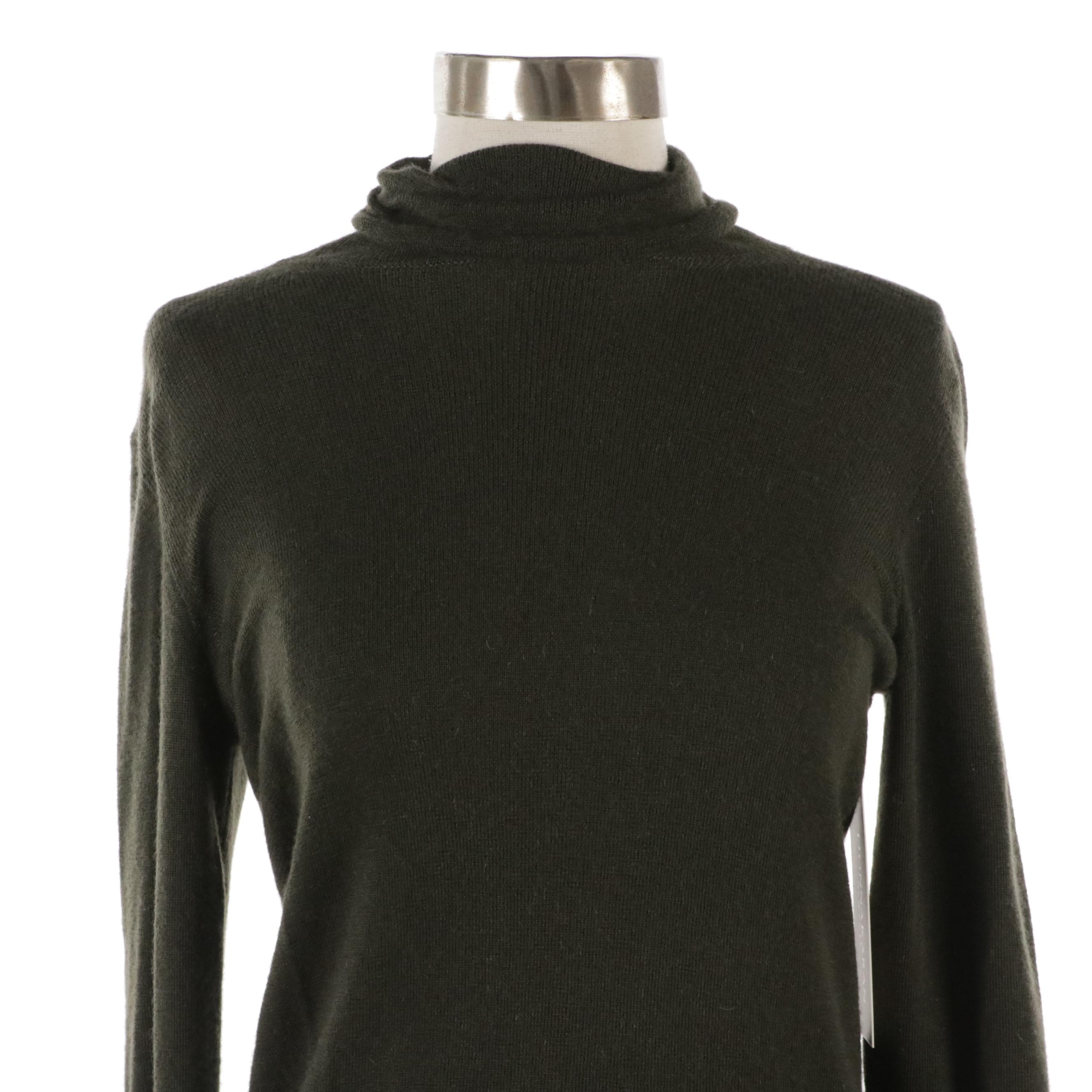 Donna Karan New York Cashmere Coat and Turtleneck Sweater with Flat-Front Pants