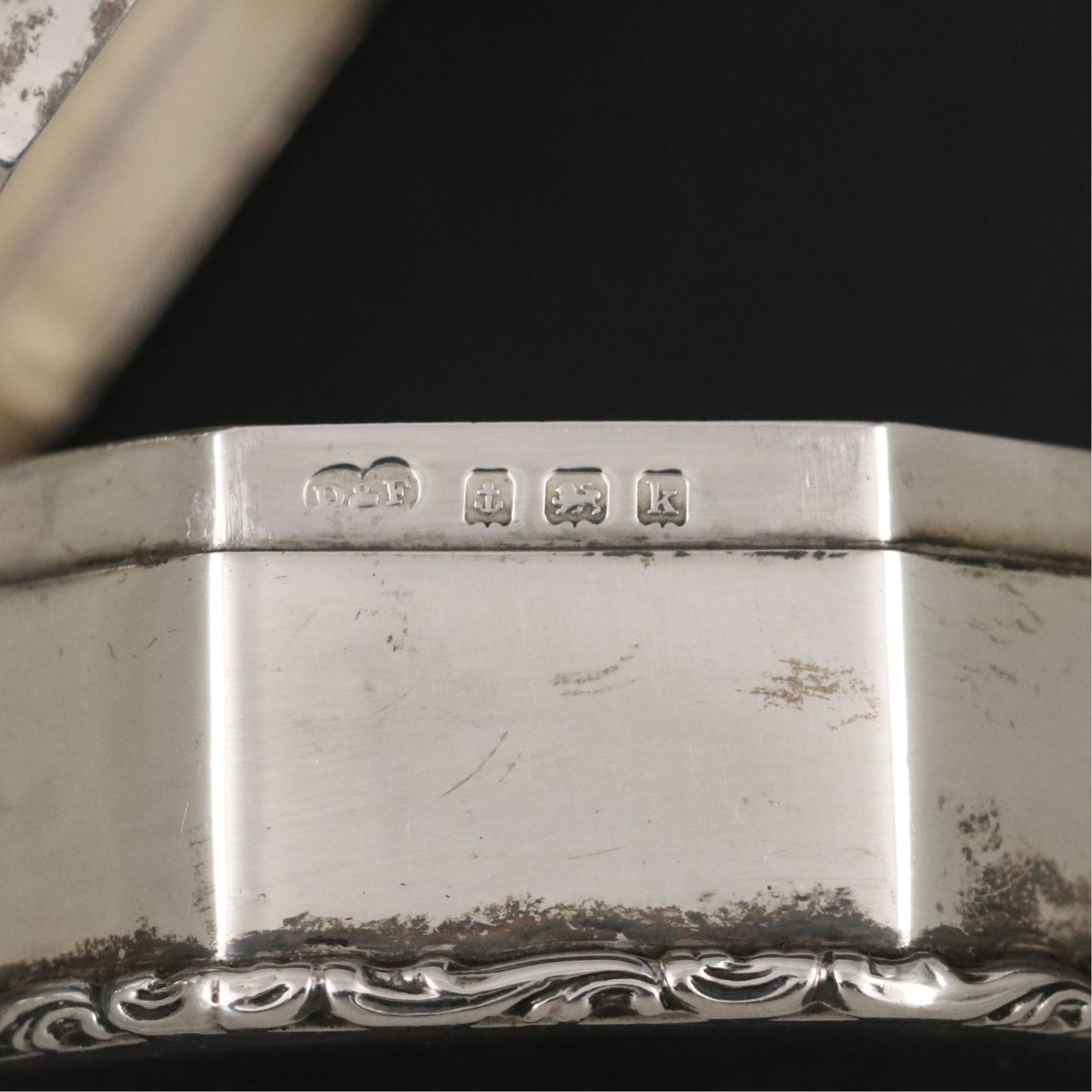 S. Kirk & Son Repoussé Sterling Silver Pedestal Bowl with English Sterling Box