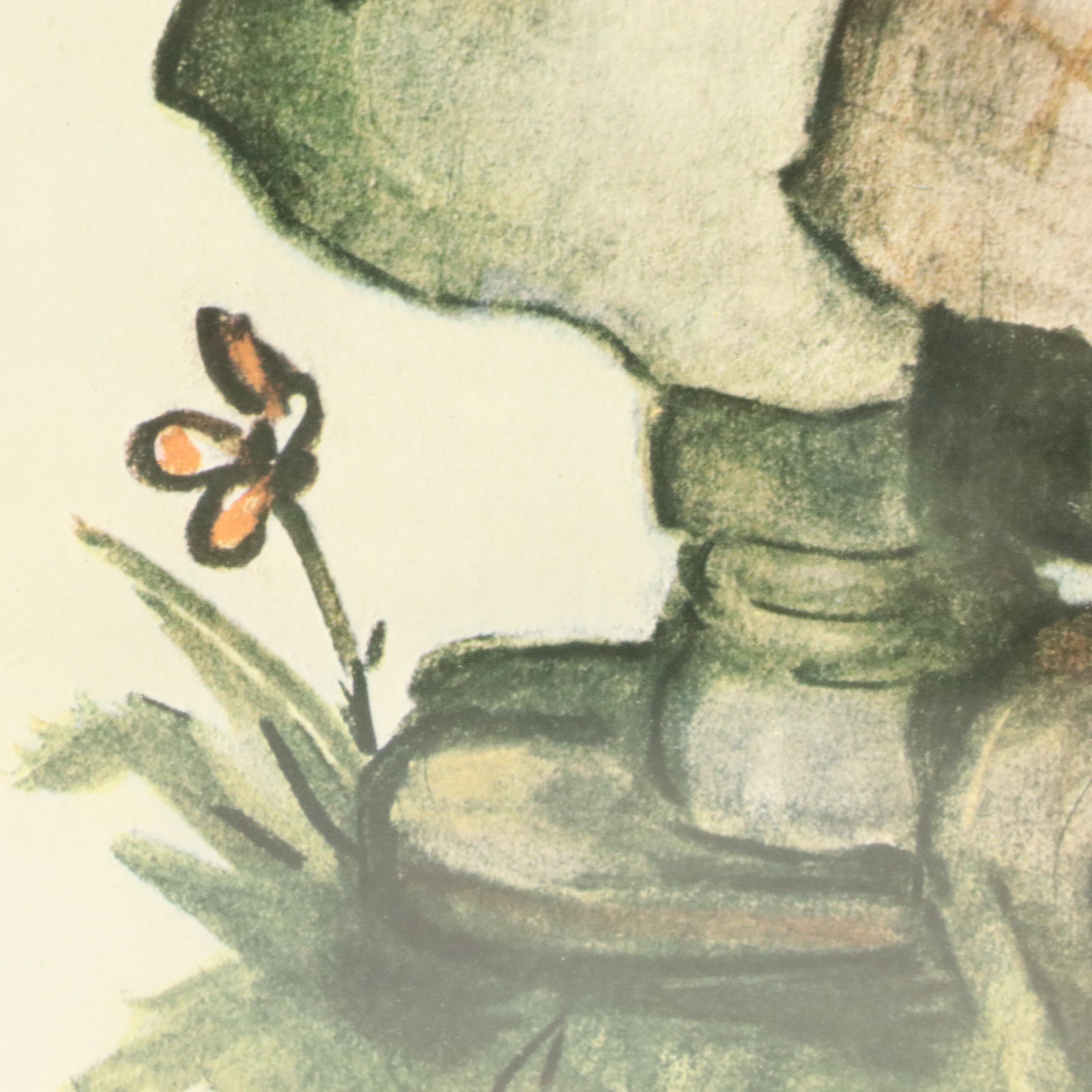 After M.I. Hummel Offset Lithographs of Caroling Boys and Little Girls Embracing