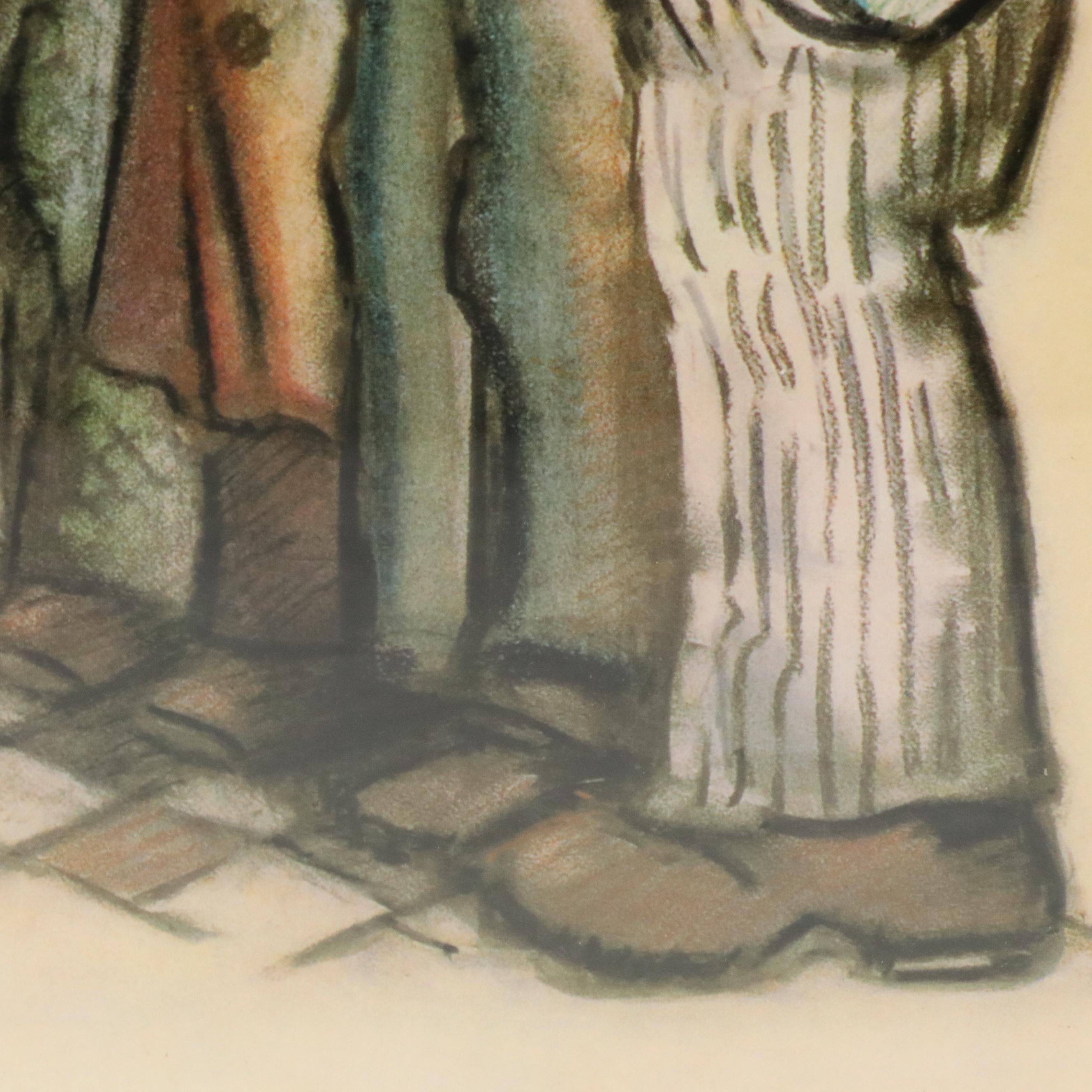 After M.I. Hummel Offset Lithographs of Caroling Boys and Little Girls Embracing